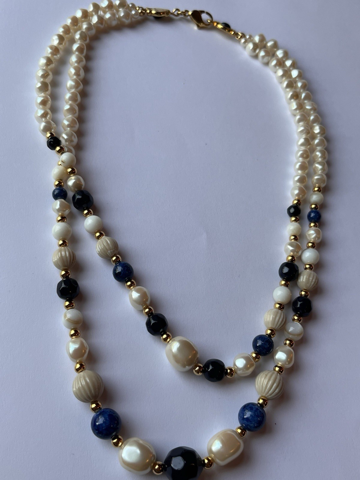 Liz Claiborne vintage double-strand necklace