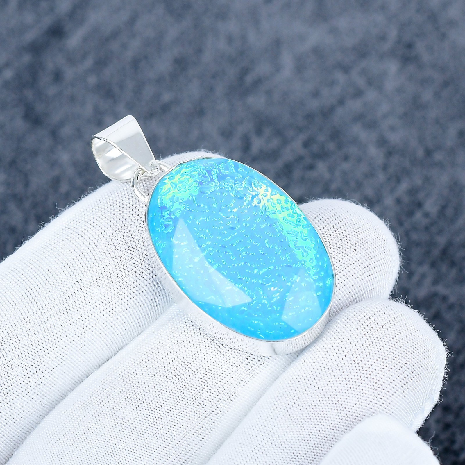 Triplet Fire Opal Pendant, Triplet Fire Opal Gemstone, 925 Sterling Silver Gift