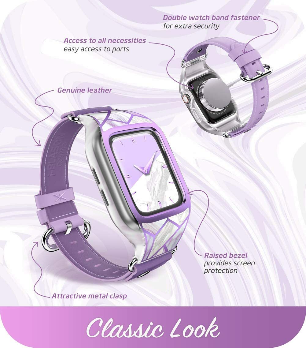 i-Blason For Apple Watch 6 SE 5 4 3 2 1 Wristwatch Band Strap Bumper Case Women