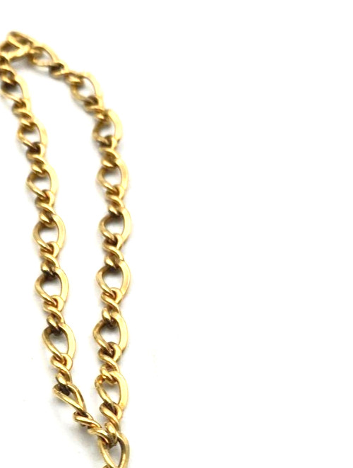 VTG Chain Bracelet 12k Gold Filled 1/20 Charm Link 6mm Spring Ring 4.6gr 7.5”