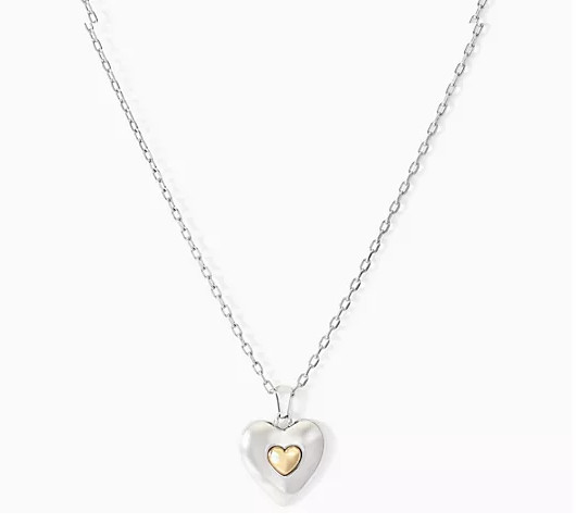 TJ by T Jazelle Two Toned Heart Necklace