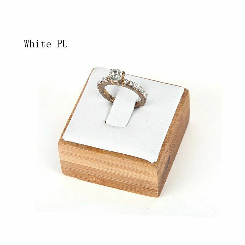 Bamboo Ring Jewelry Display Stand Holder Showcase Organizer Storage