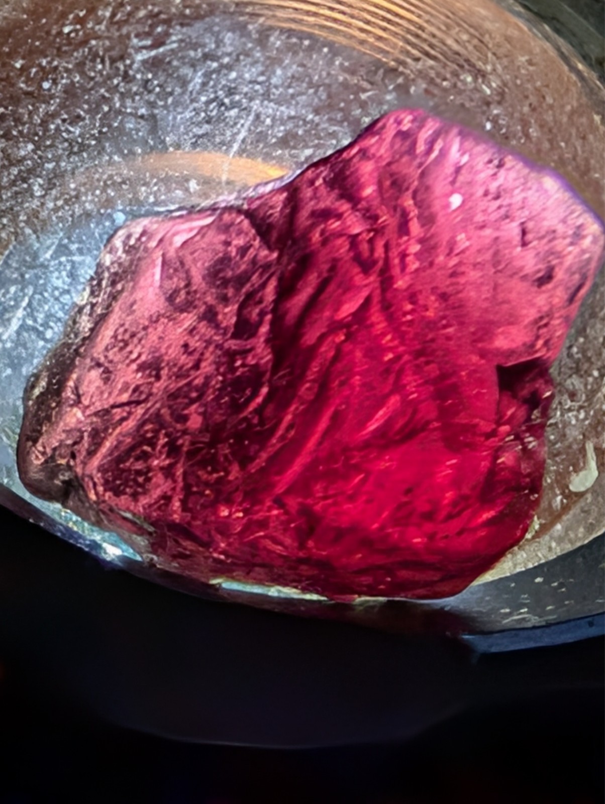 USA seller 9.05 ct IF Raspberry Tanzanian garnet facet rough gemstone