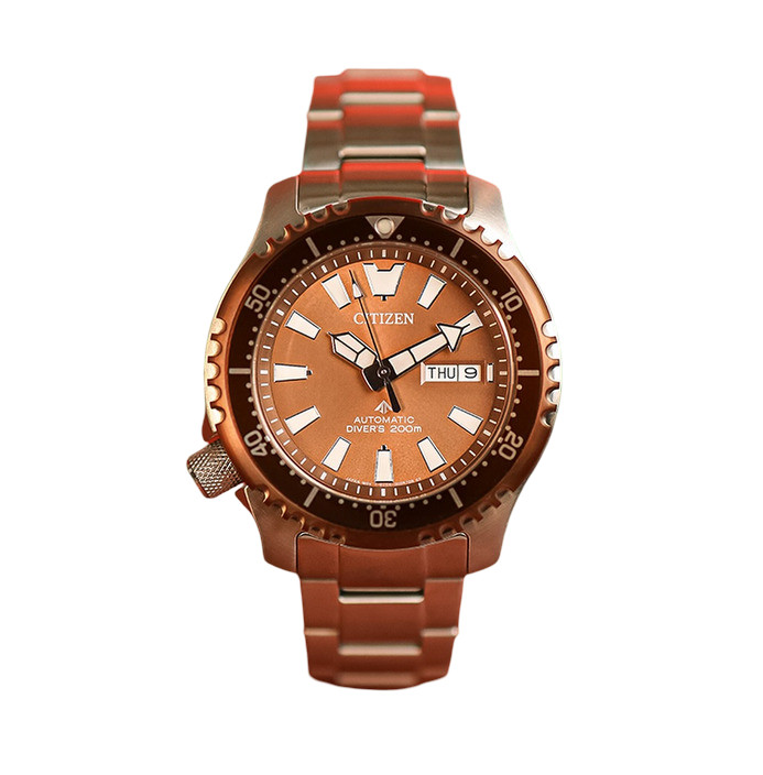 Citizen Promaster Automatic Brown Dial Day Date Indicator Men’s Watch NY0164-65X
