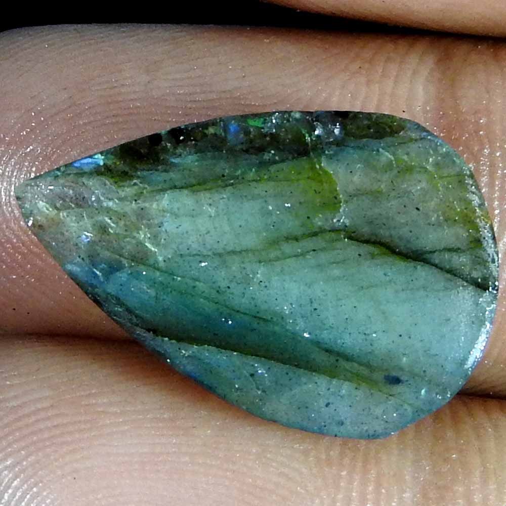 10.20Cts100%Natural Blue Cut Power Labradorite Pear Cabochon Loose Gemstone