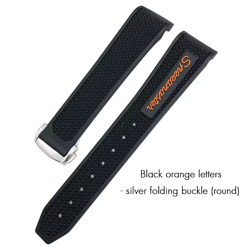 18mm 19mm 20mm 21mm Rubber Watch Band Strap Fits Omega Speedmaster MoonSwatch
