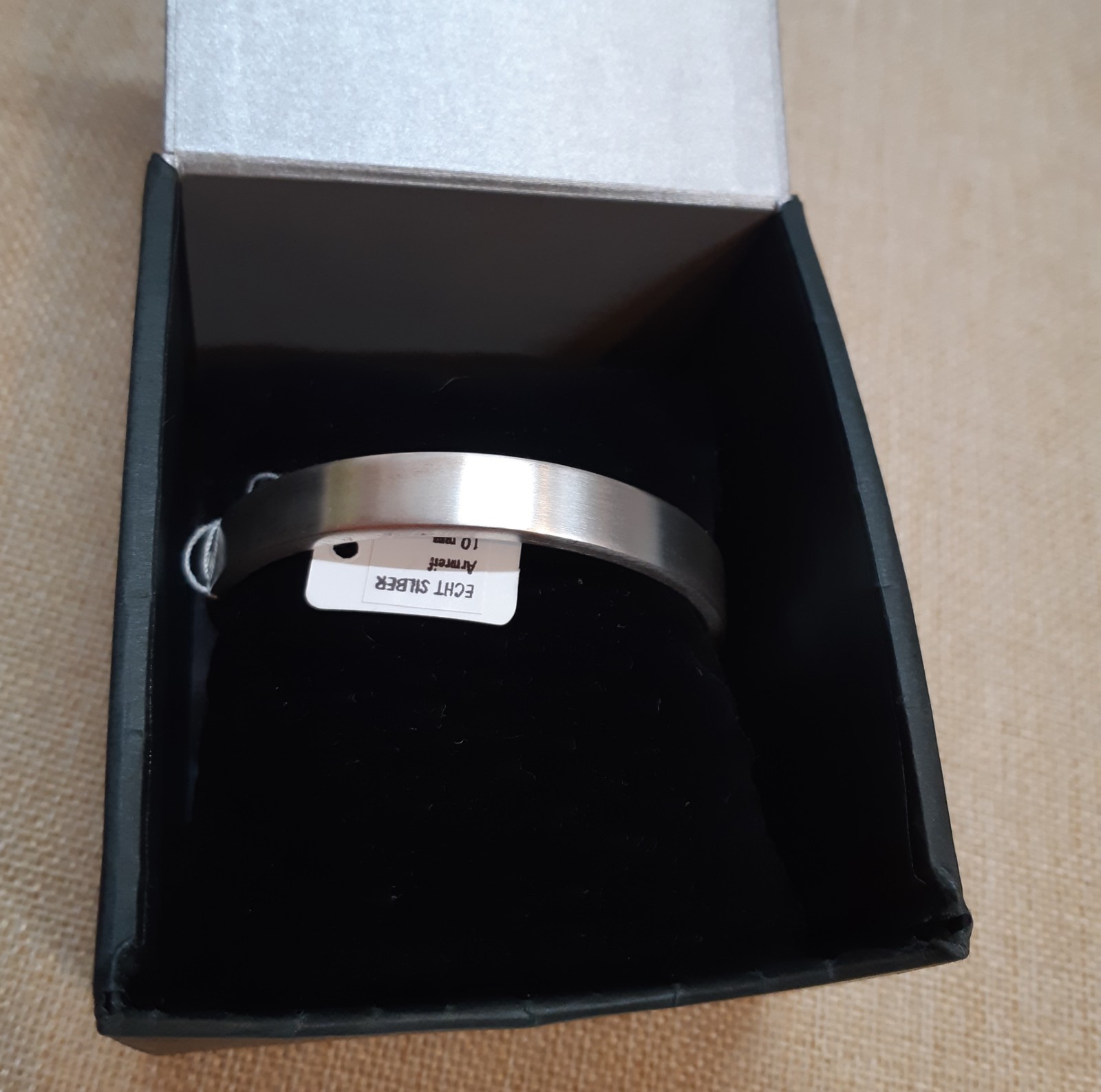 925 GENUINE SILVER *** Bangle Bracelet Matt Solid 10mm Wide