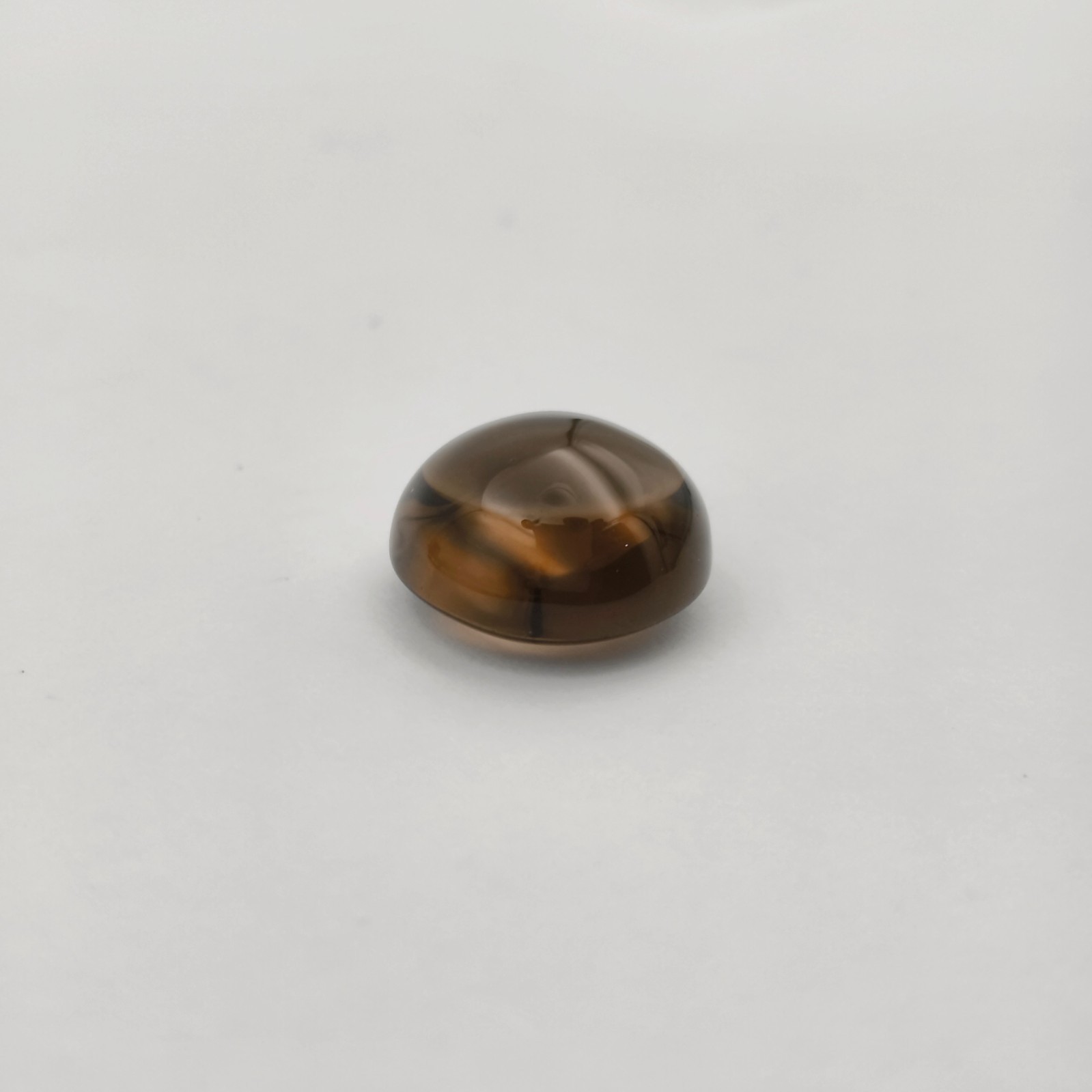 16.95 Ct Natural Smoky Topaz Brown Round Cabochon Loose Gemstone 17x17mm Brazil