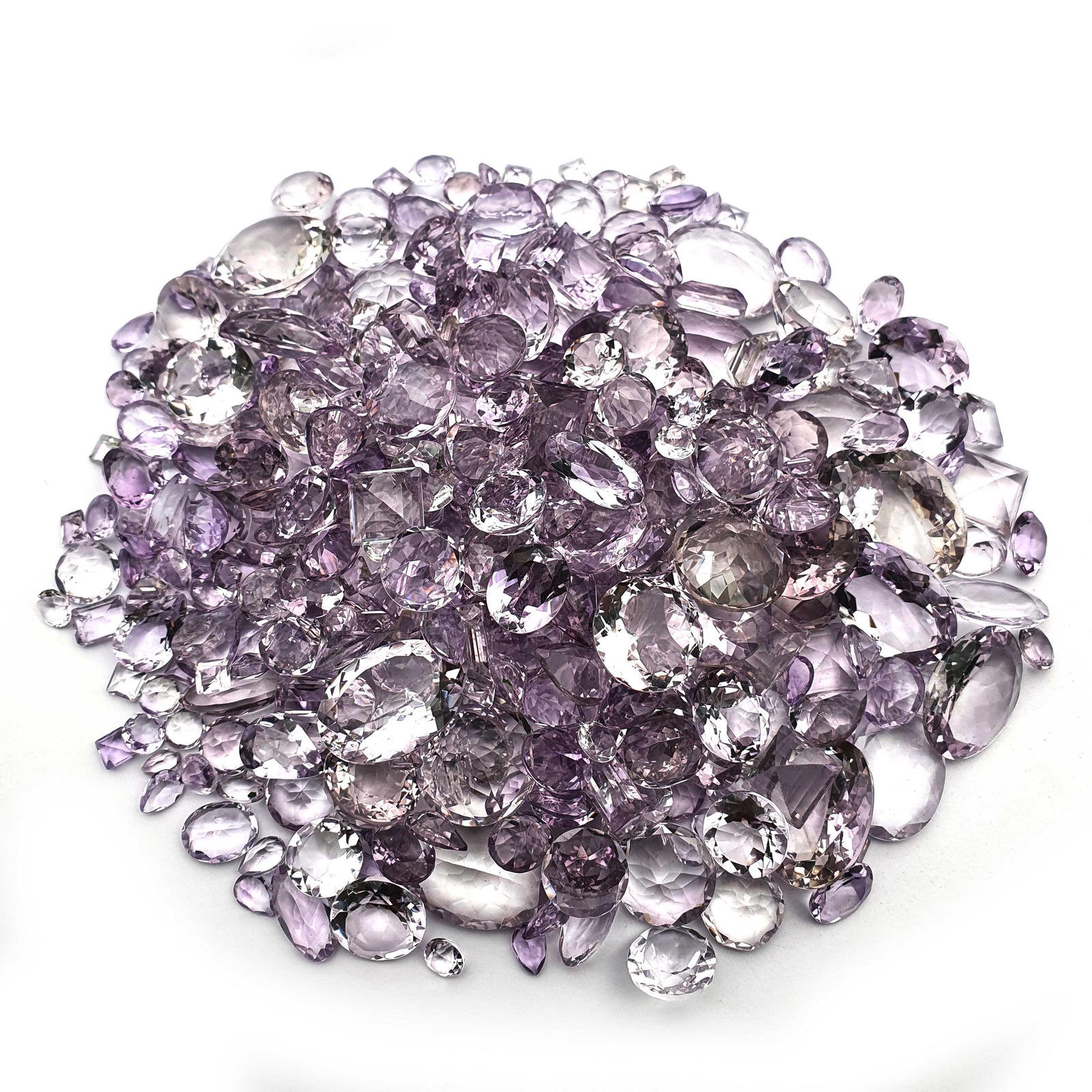 Natural Lavender Amethyst Mix Shape Cut Gemstone Lot 54 Pcs 2*6-26*21 MM 90 CT