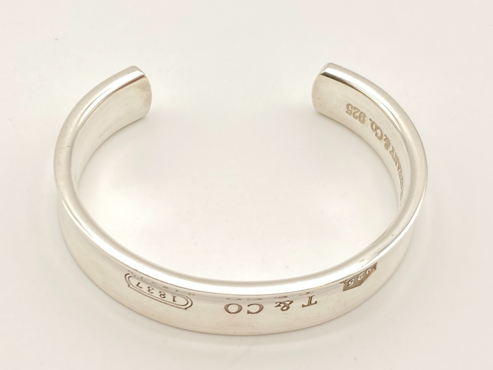 Tiffany & Co. 1837 Cuff Bangle Bracelet 6 1/4″ Silver 36.3g