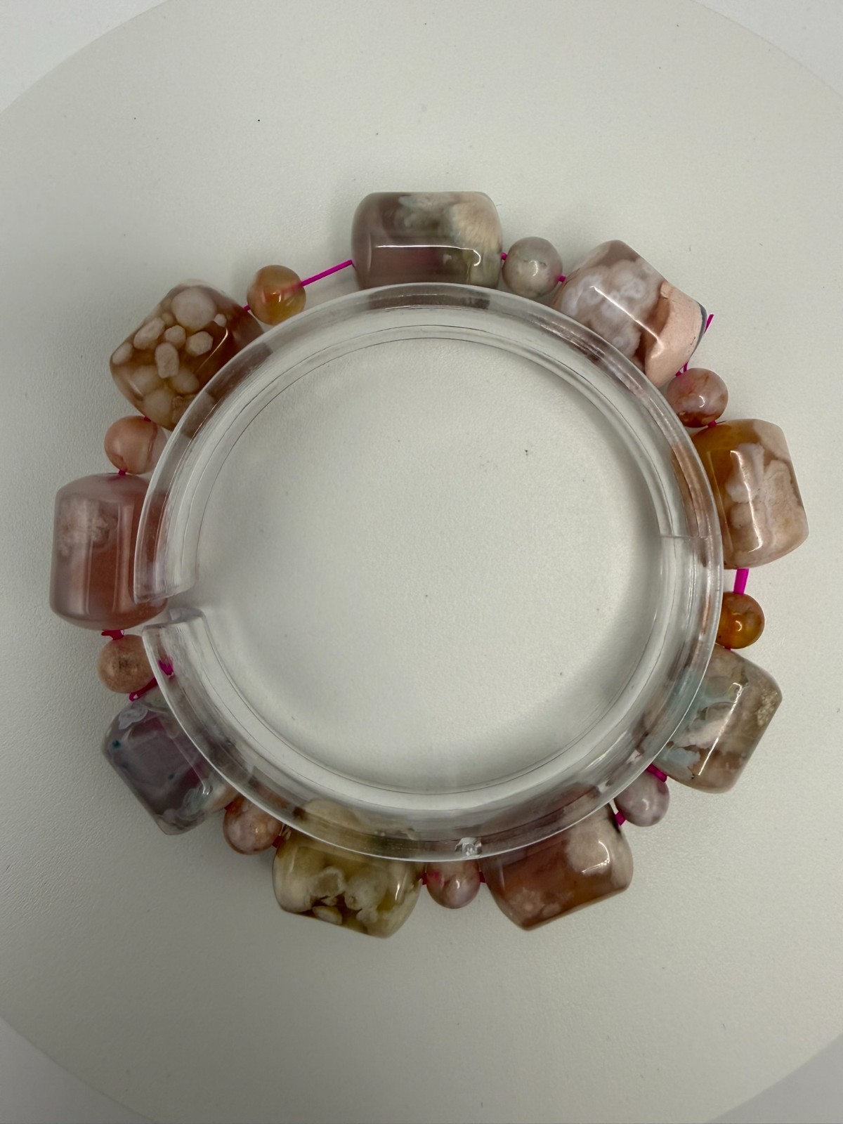Natural Sakura Flower Agate – 12mm – B5-4189