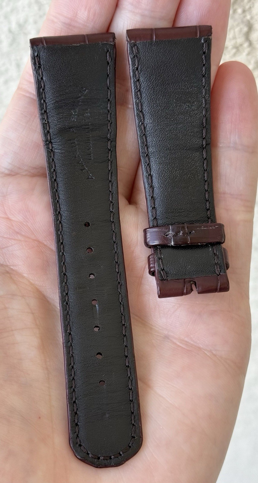 A. Lange & Sohne 22mm x 18mm Brown Alligator Watch Strap Band Authentic OEM
