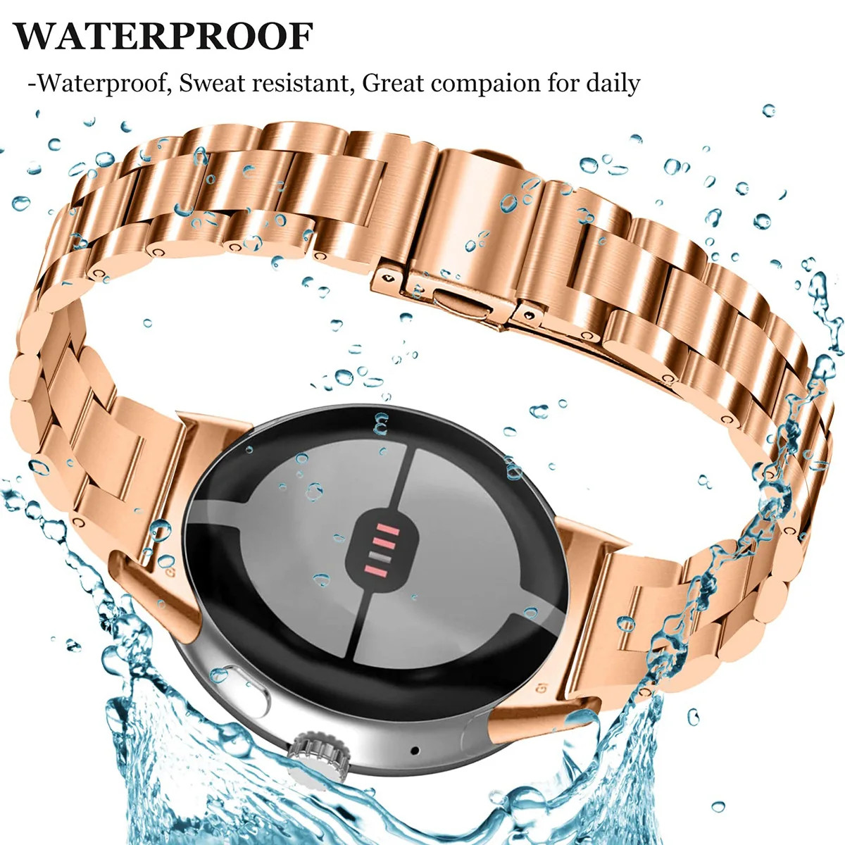 Slim Solid Steel Watch Band for Google Pixel Watch 4 3 2 41 45mm Strap Bracelet