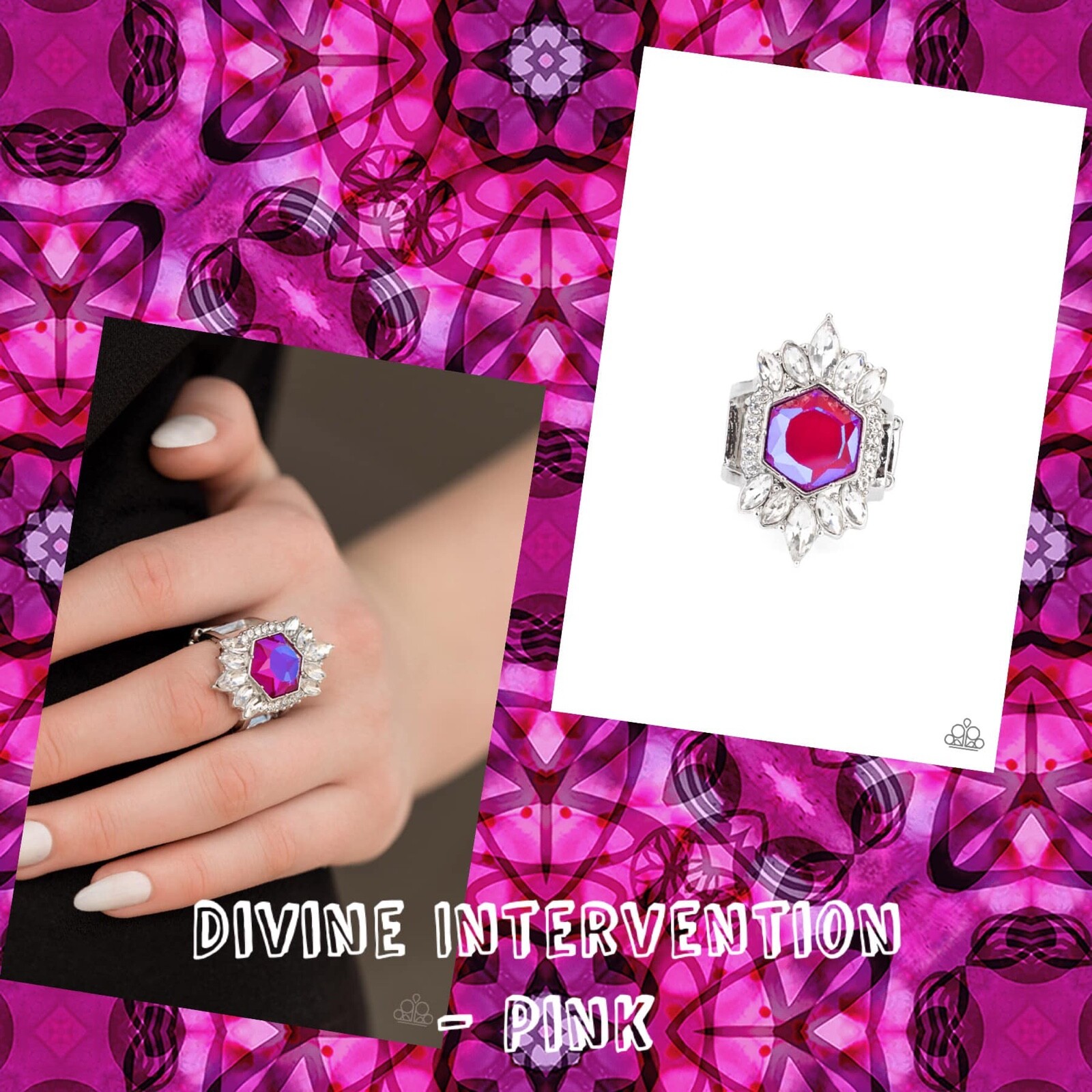Paparazzi ~ Divine Intervention PINK OIL SPILL🌈Ring💎Convention Exclusive CUTE