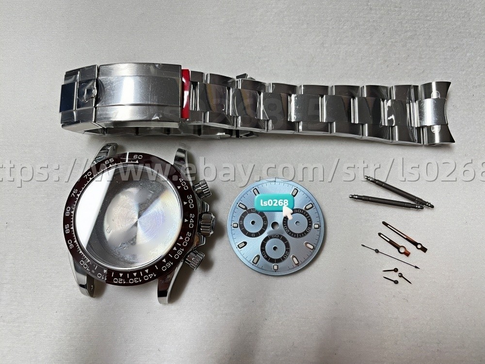 DIY 40mm Stainless Steel Watch Kit For 4131 7750 4130 Aftersales Accessories