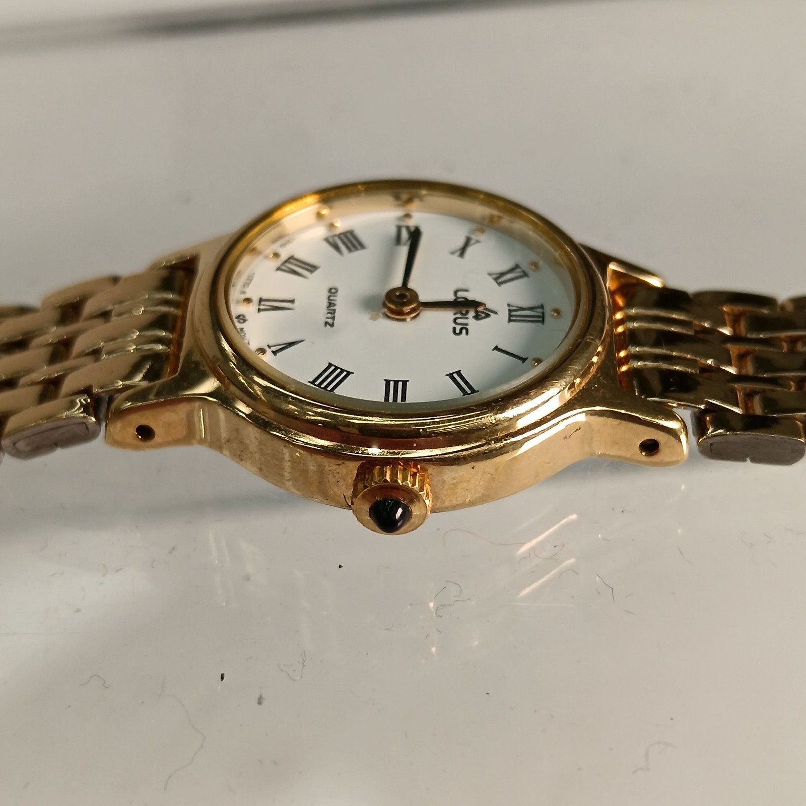 Lotus Ladies Quartz Wristwatch Gold Tone Roman Numerals Vintage Repairs Preloved