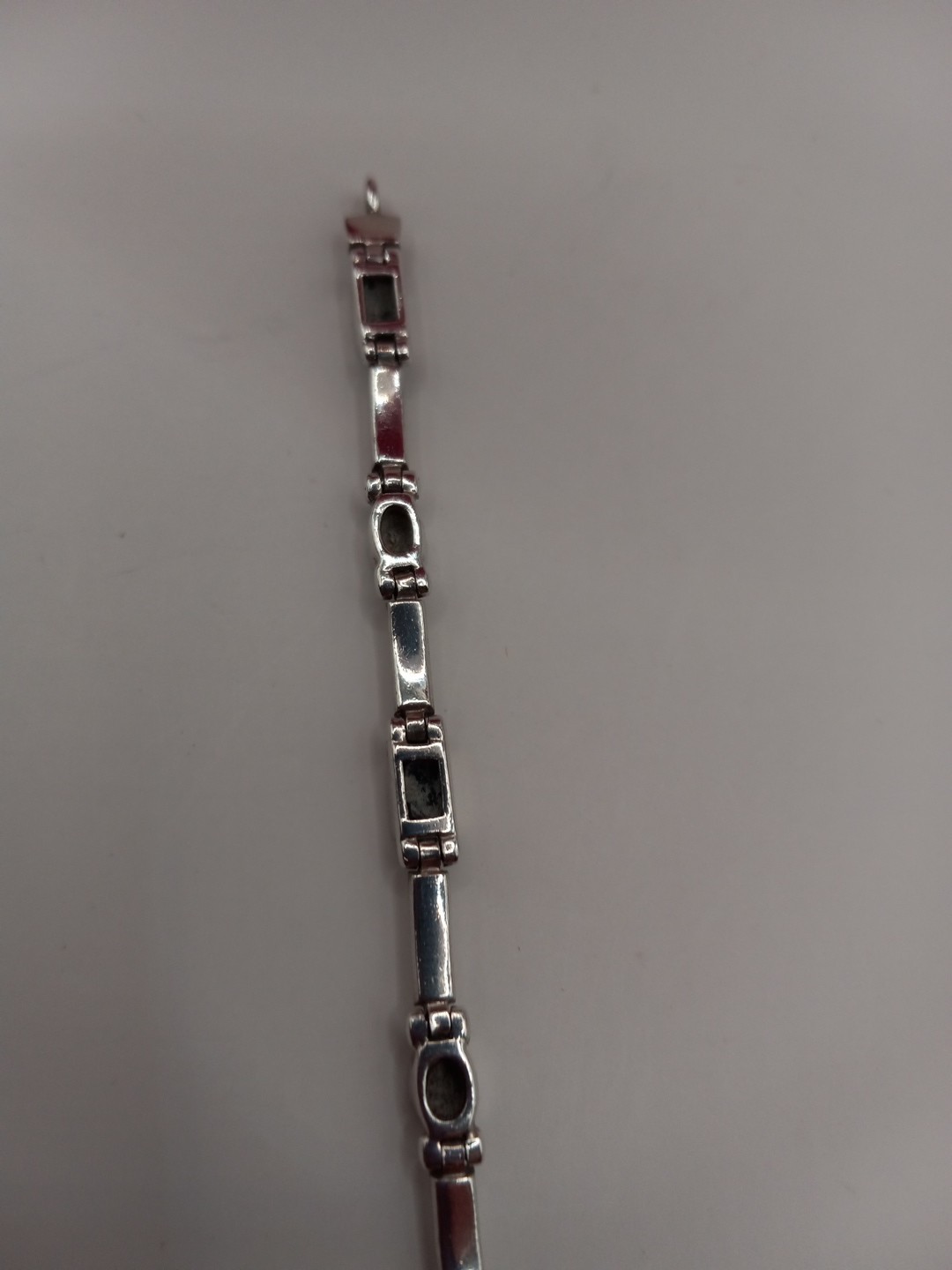 Sterling Silver Black Onyx Tennis Bracelet 7in