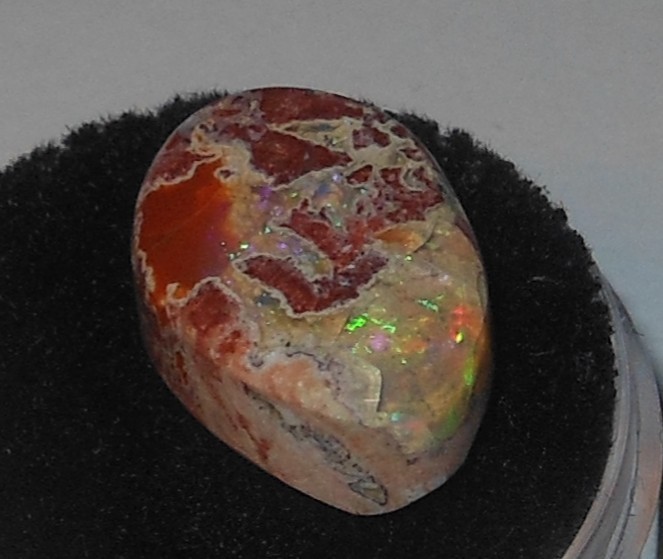 7.10Ct. Mexican Fire Opal Cabochon 15.8×11.4×5.9mm Earth-Mined Gemstone