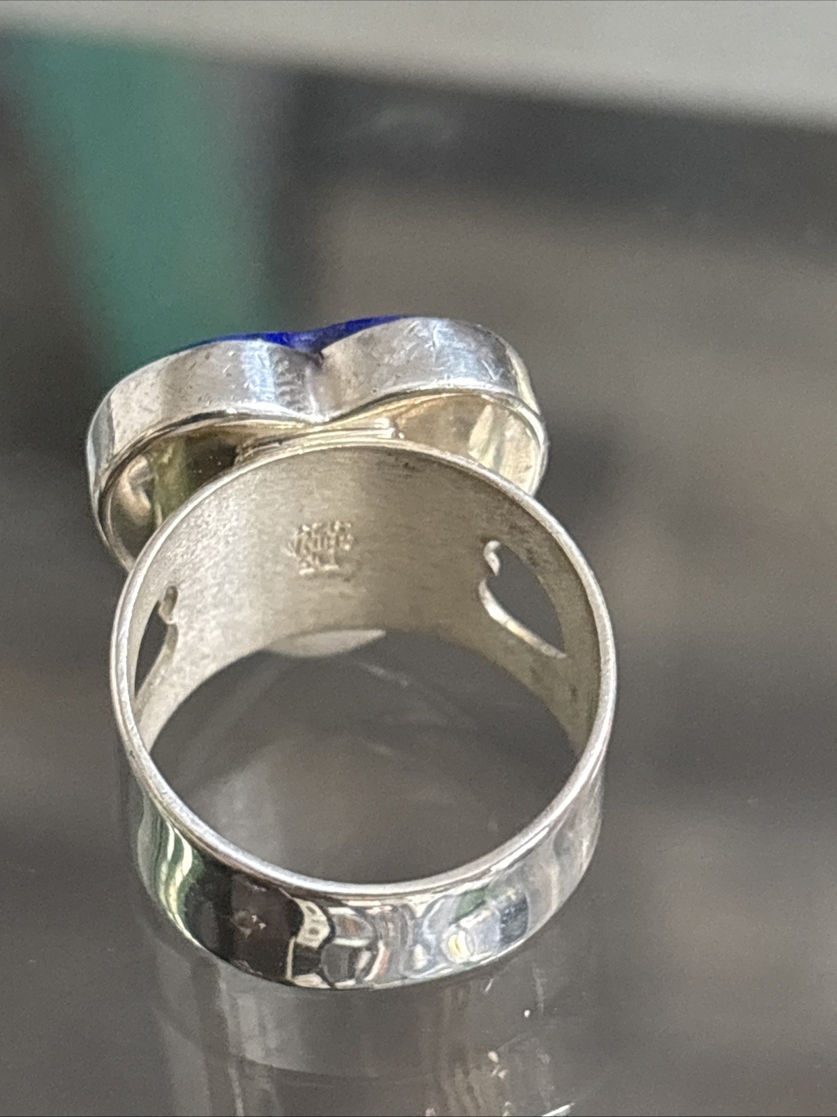 MINE FINDS BY JAY KING DTR Lapis Lazuli Heart Sterling Silver Ring Size 8