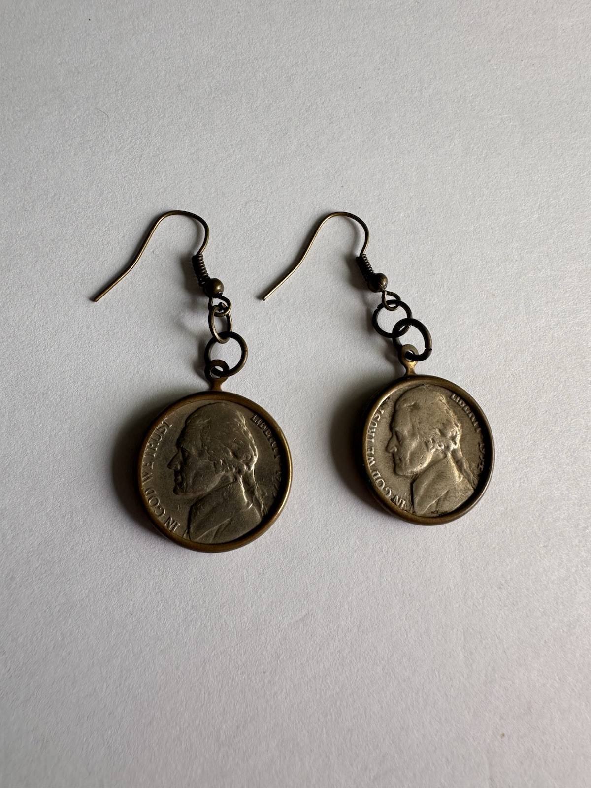 Nickel Charm Earrings Silver Tone