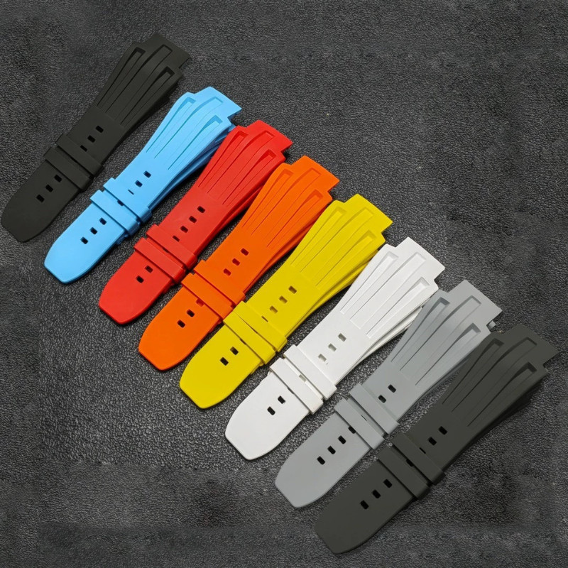 FKM Rubber Watch Strap Medium Size Replacement For Richard Mille RM028