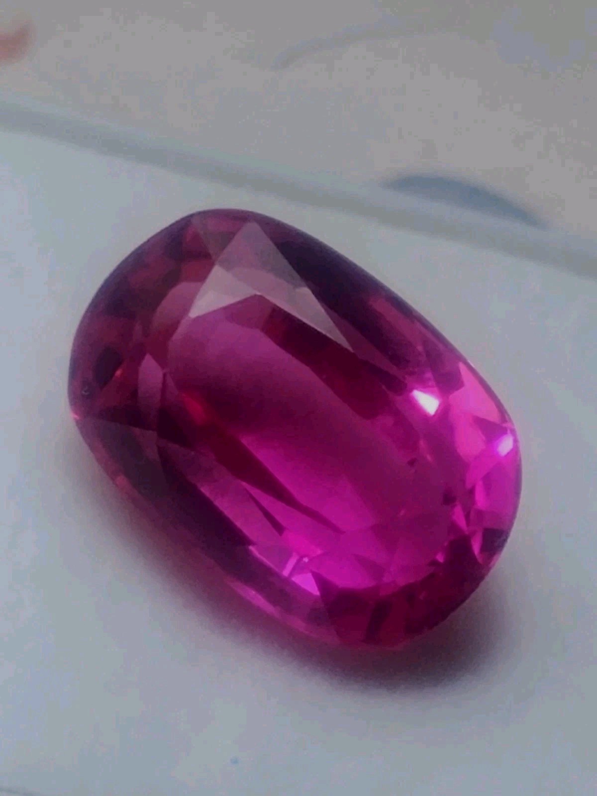 12.45 Ct Unknown Pink Sapphire Cushion Cut Loose Gemstone 14.5×10.7×8.8mm