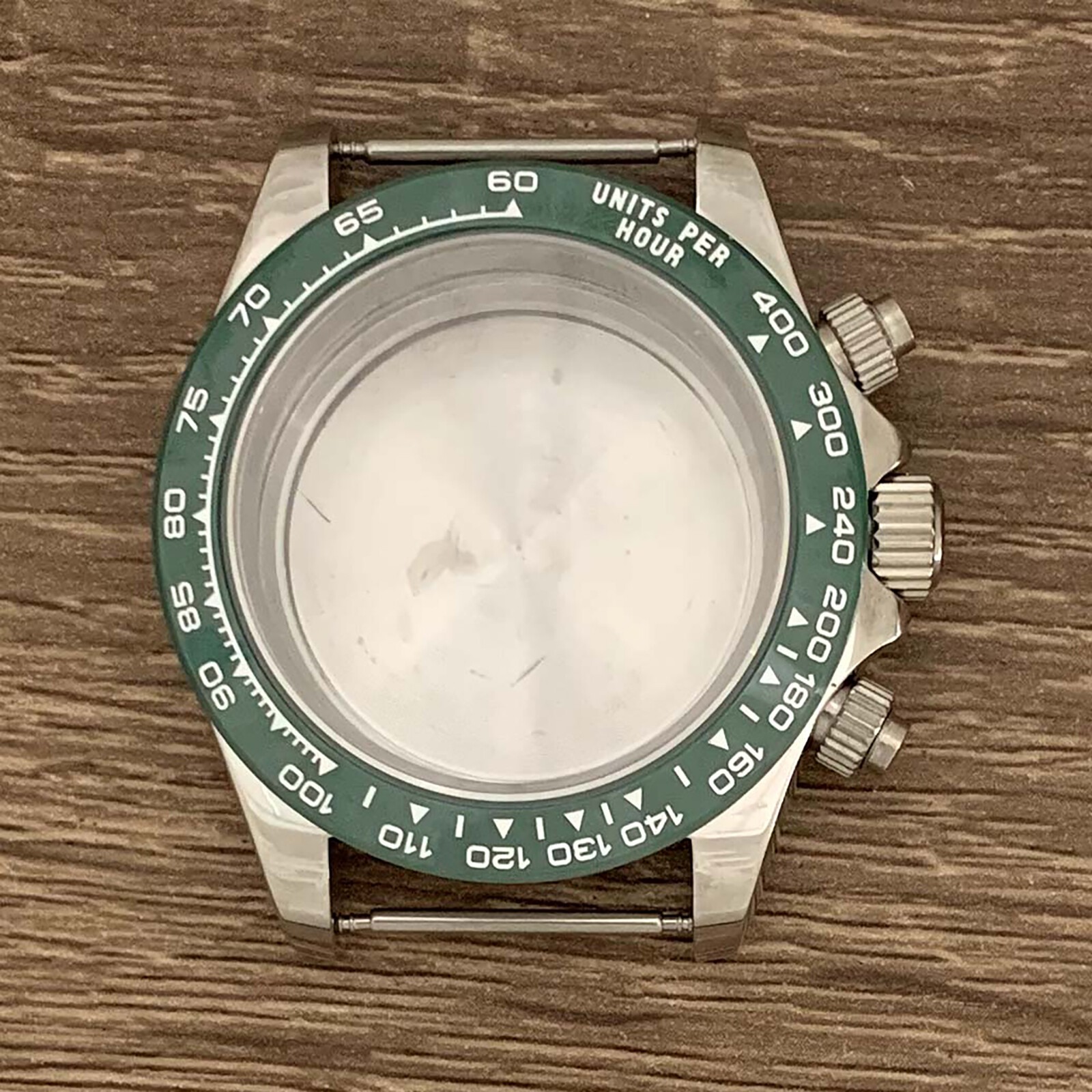 39MM Stainless Sapphire Glass Watch Case for VK63 Quartz Movement 29.5mm Dial