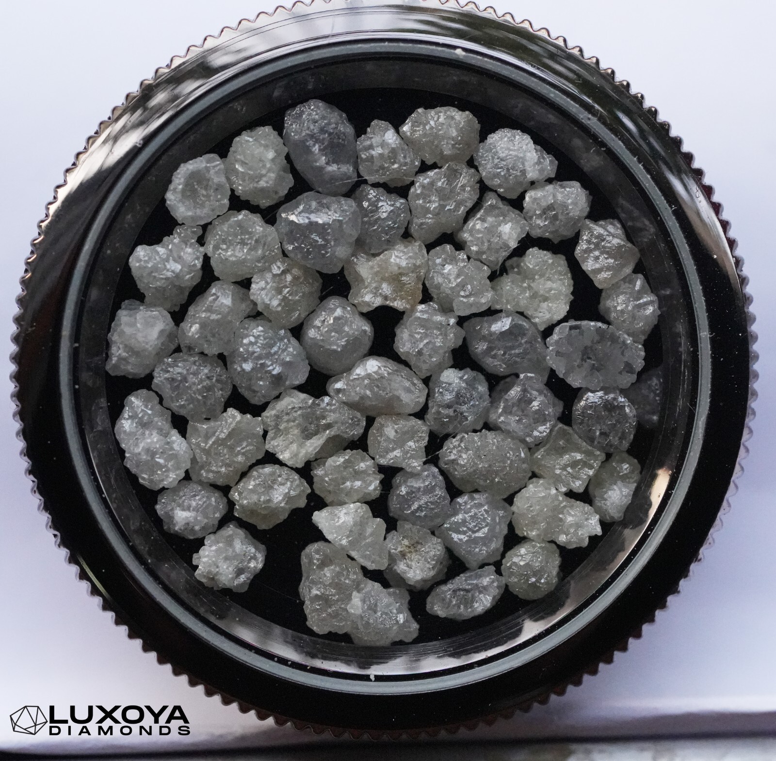 Silver Natural Loose 3 pcs 1.00 Carat Diamond White Rough Uncut Raw Diamond