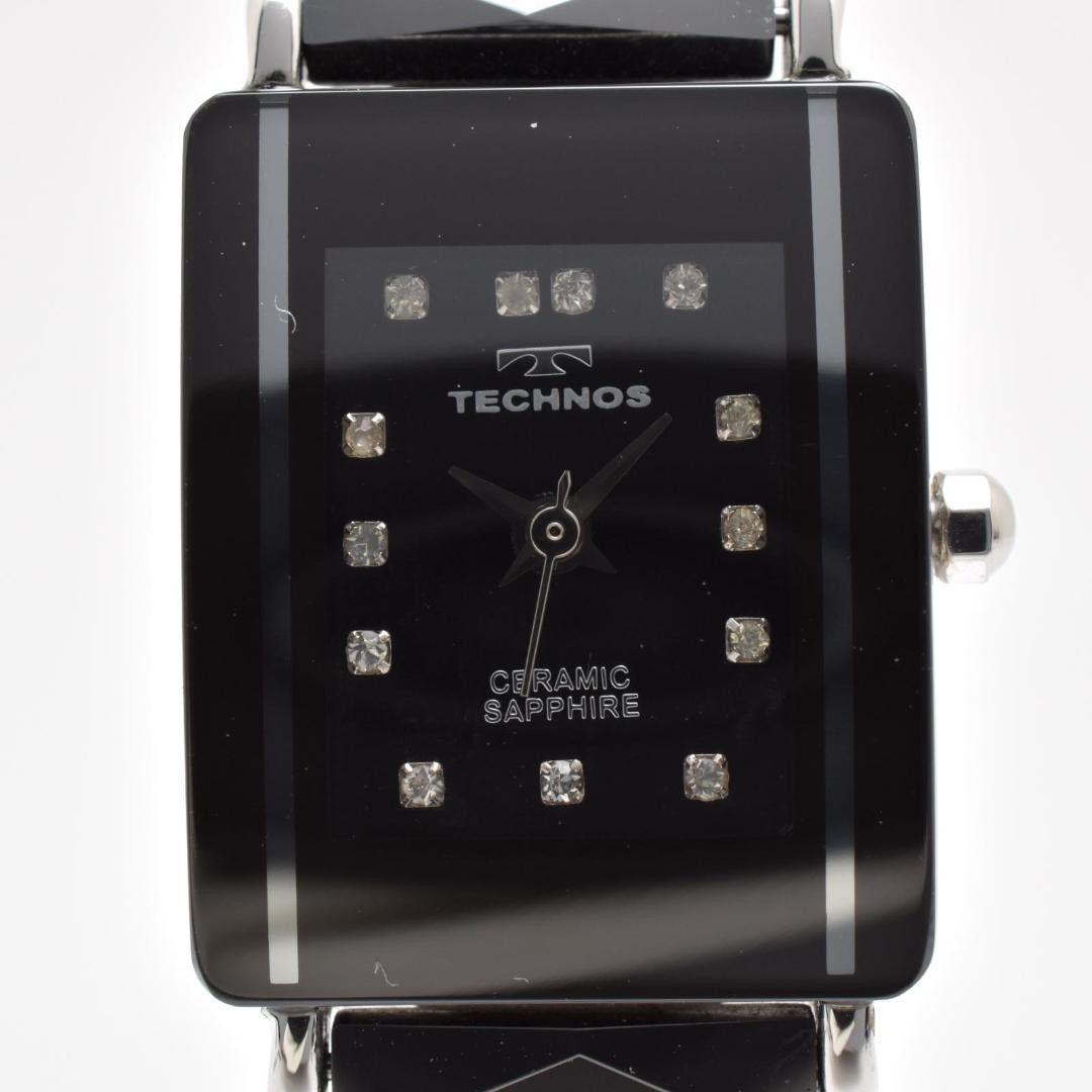 Technos Men’s Black Ceramic Quartz Wristwatch 13P Japan Working 0716195