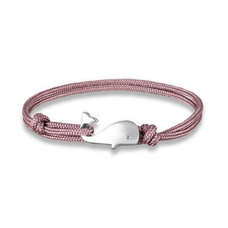 Paracord Rope Bracelet Men Silver Tone Wrap Layered Strand Metal Jewelry