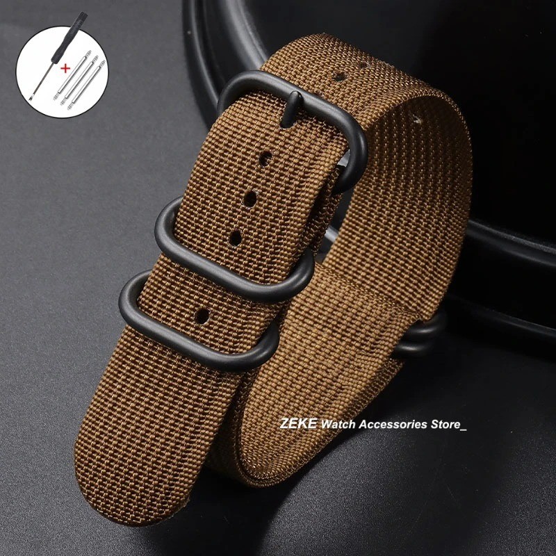 18mm 20mm 22mm 24mm Ballistic Durable Military Nylon Wrist Watch Band Strap