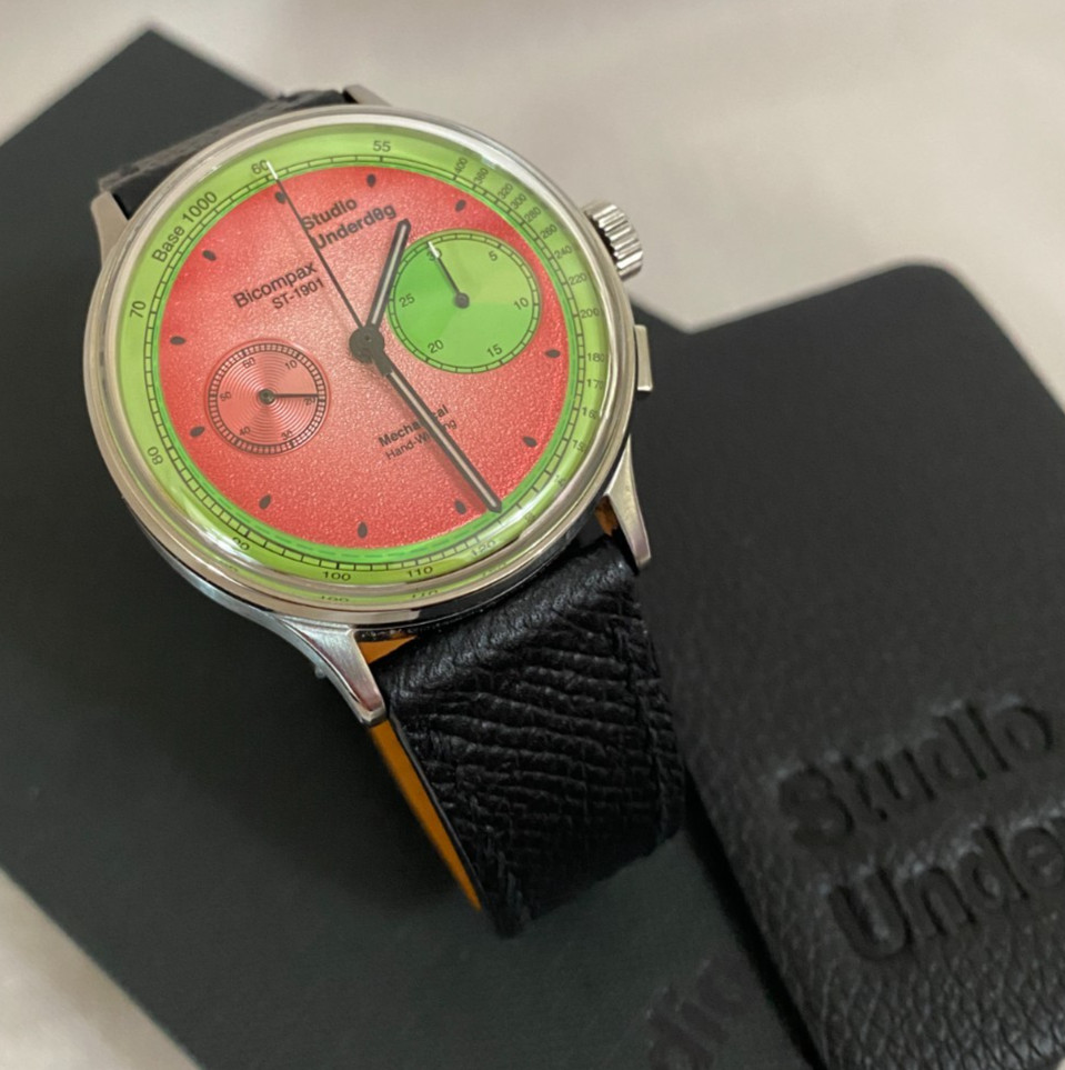 Studio Underd0g – Watermel0n 01 Series Chronograph Watch Underdog Watermelon VGC