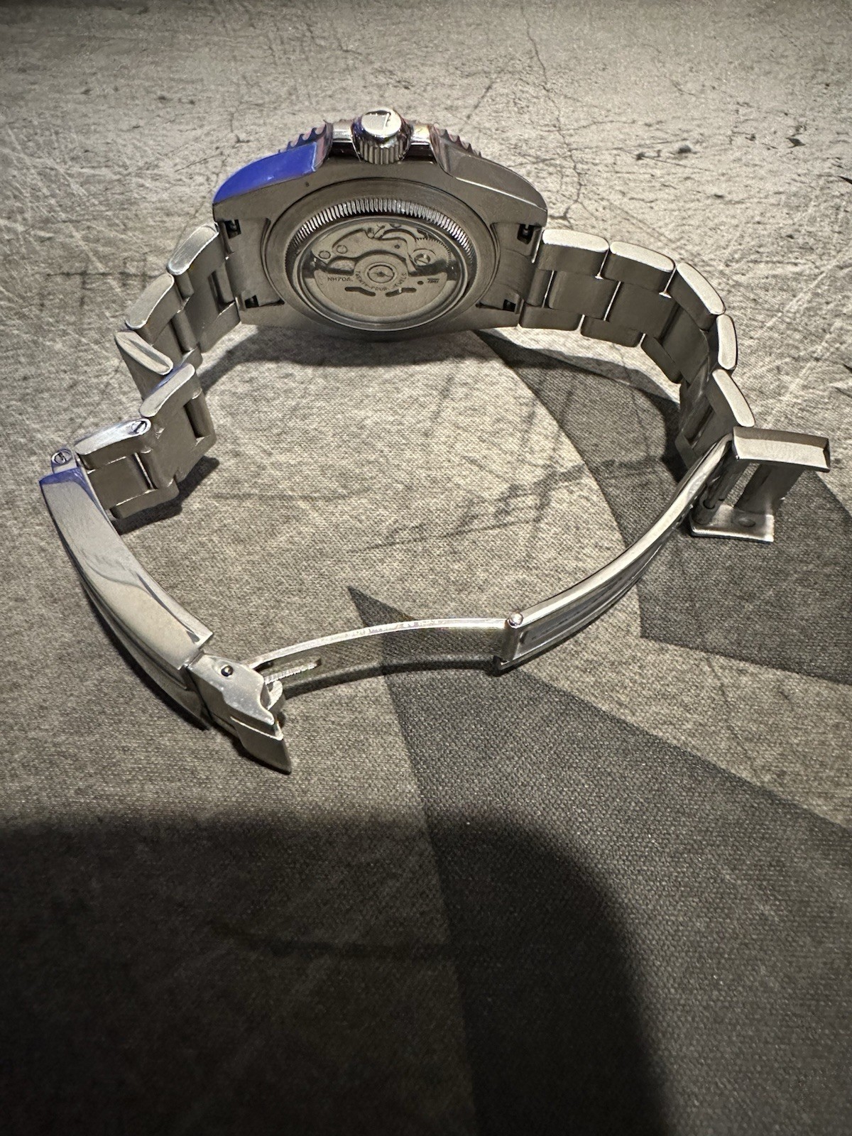 NH70A Skeleton Automatic Stainless Steel 40mm Exhibition Caseback Custom Watch