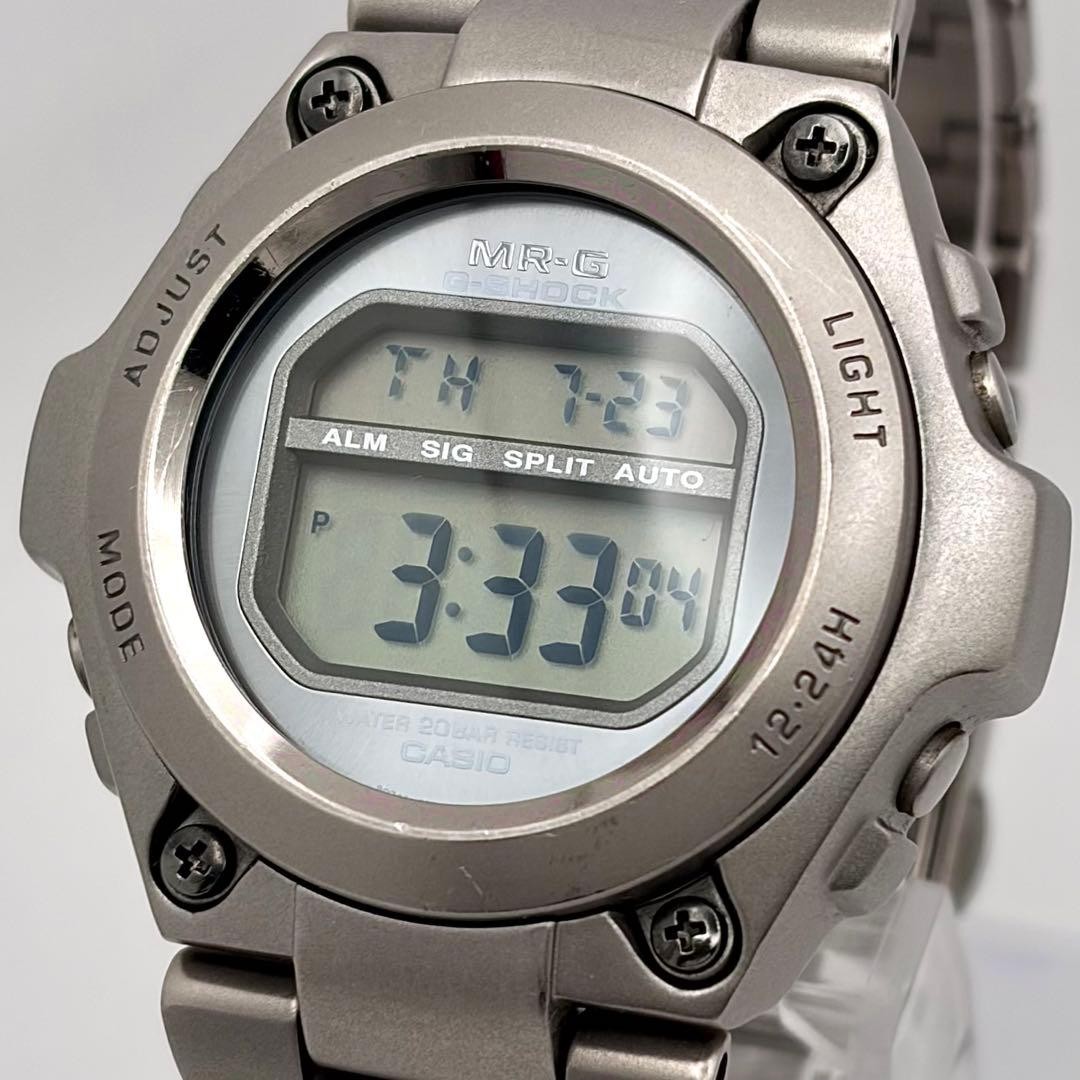 Casio MR-G Jazzy Full Titanium Grey Digital Watch Japan New Battery 0714561
