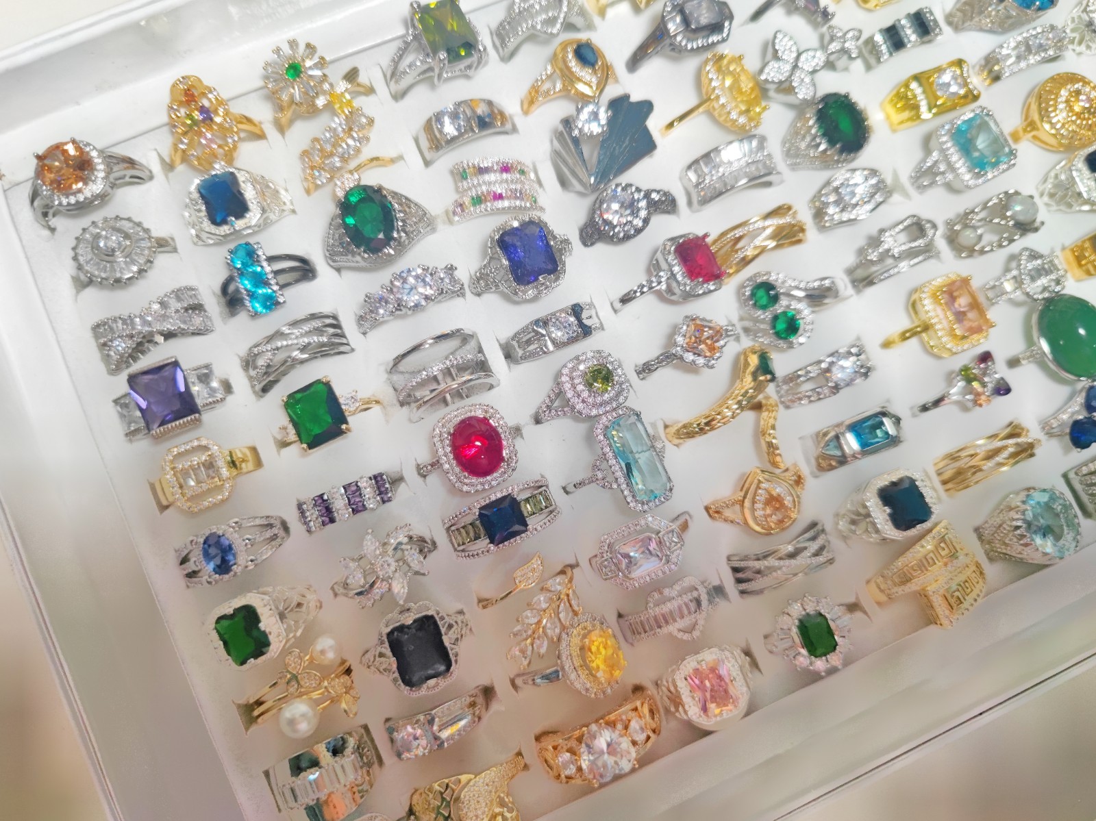 Wholesale 50Pcs Mixed Rings Bulk Finger Band Ring Lot Men Women Jewelry Fashion