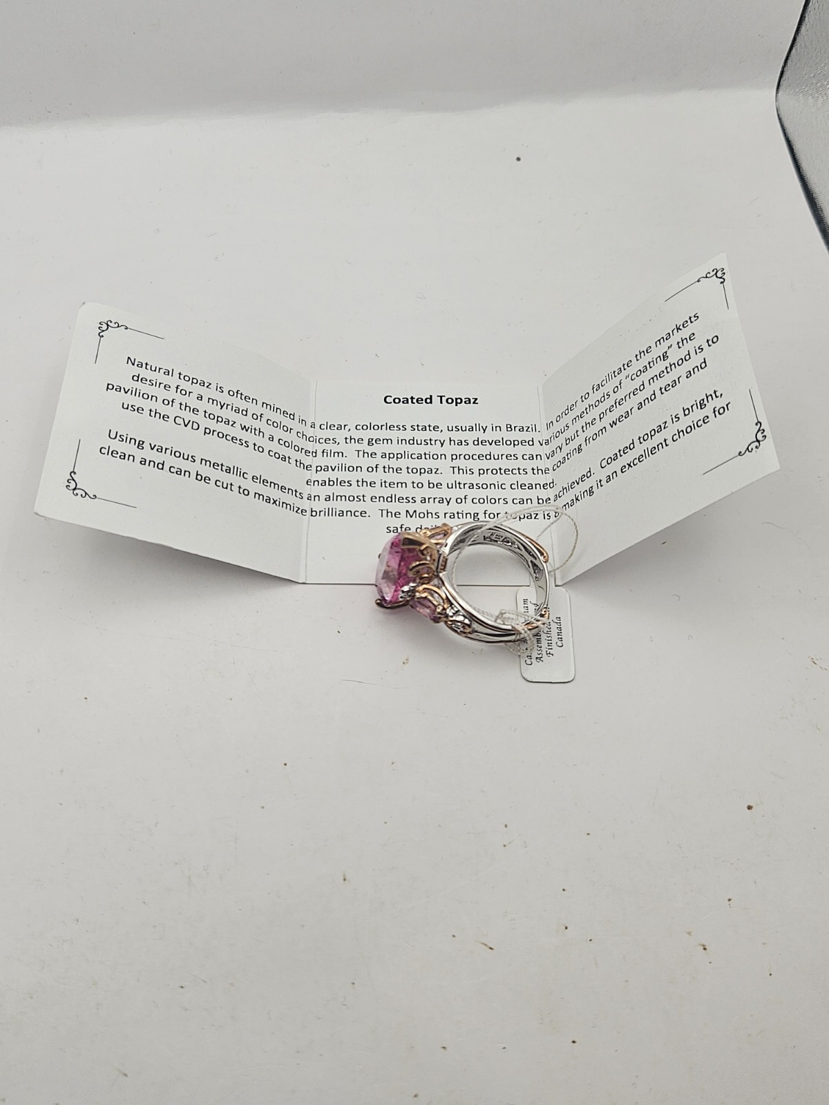 Gems EN Vouge Brilliant Multi Carat .925 Sterling Silver And Palladium Ring…