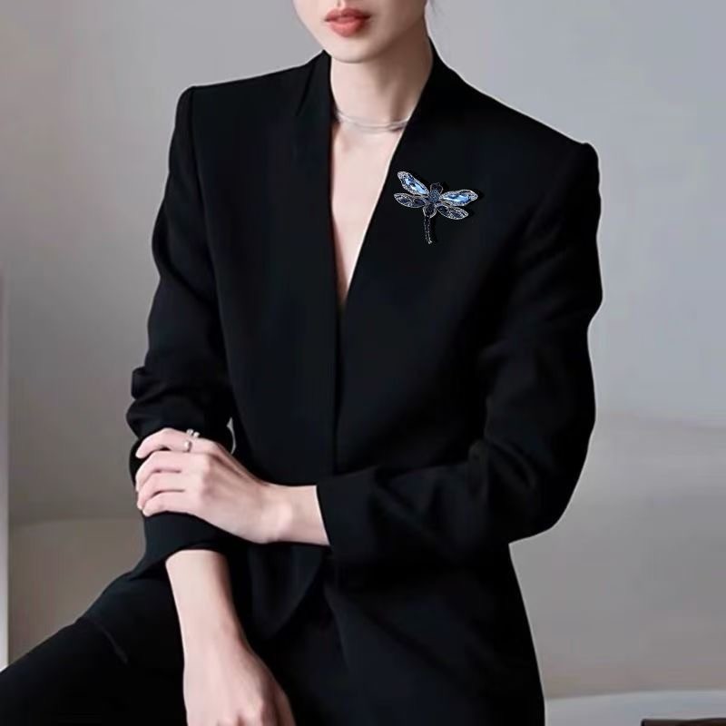 Blue Dragonfly Brooch for Women, Premium Accessory for Coats, Sweaters