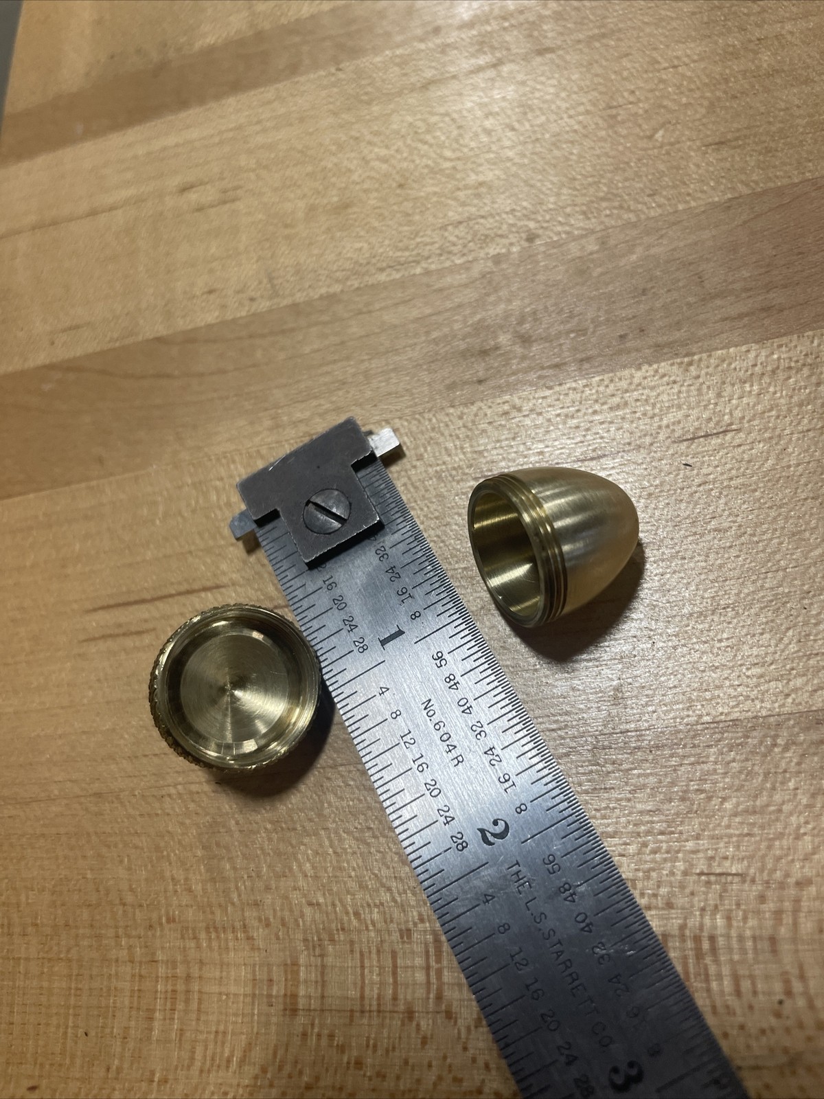 ACORN pendant , Vial , Pill box opens, unscrew top, Canister Solid Brass SHIP
