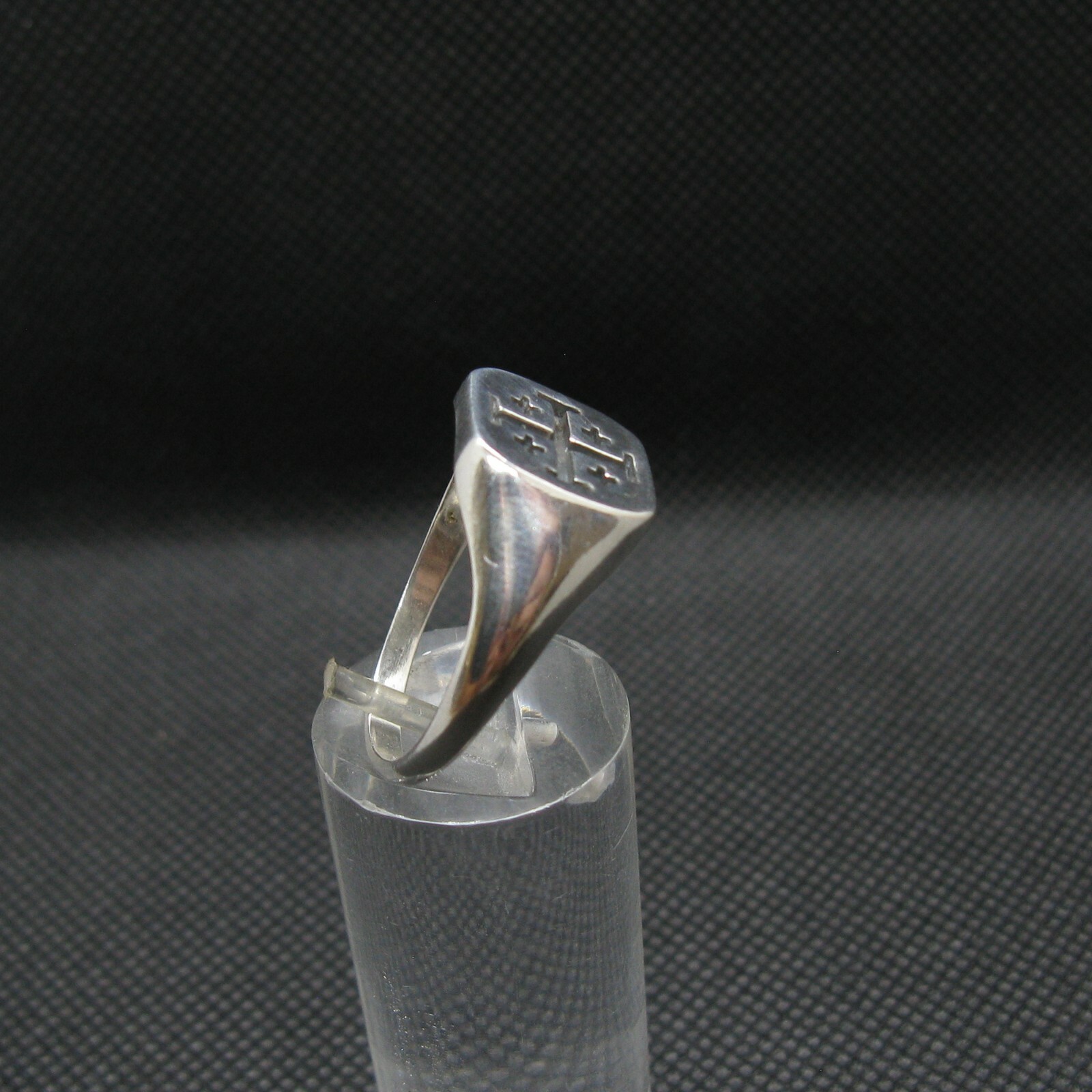 Genuine Sterling Silver Men Ring Cross Jerusalem Solid Stamped 925 Comfort Fit