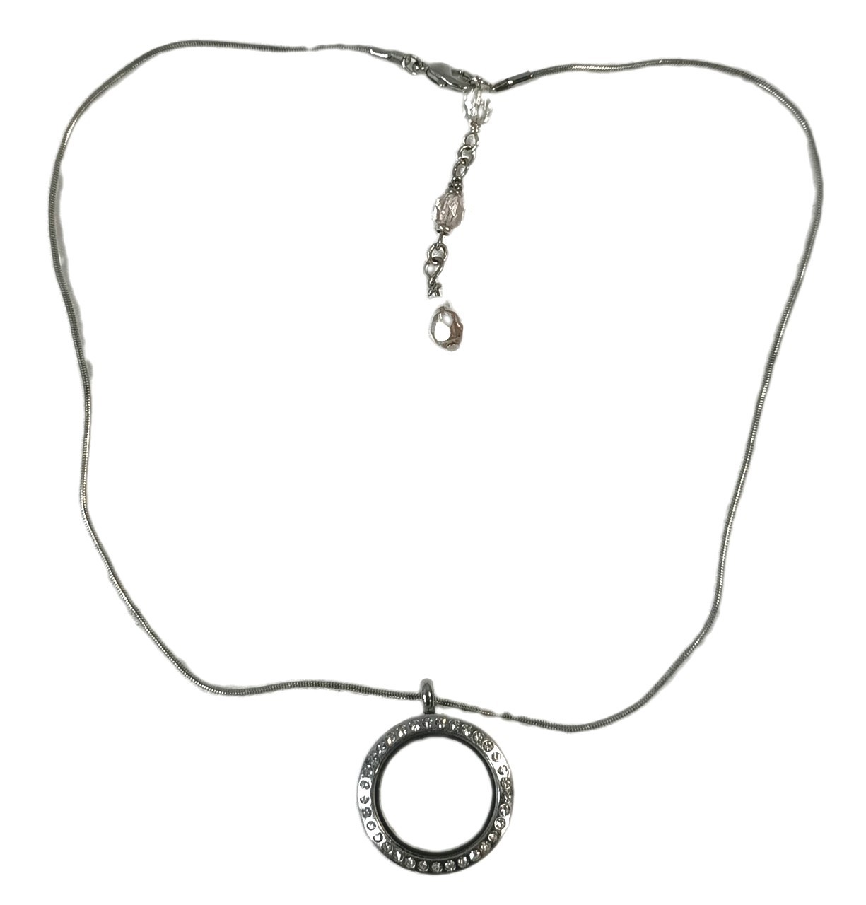 Authentic Origami Owl Rhinestone Living Locket Necklace – Magnetic Side-Hinge