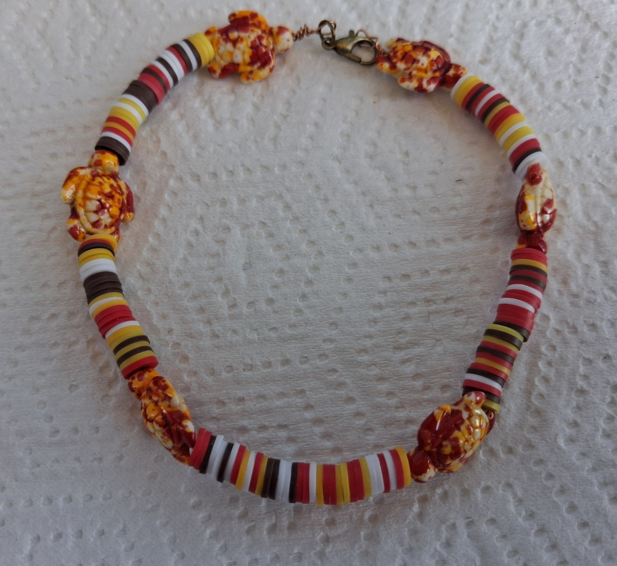 Multicolor Plastic Round Beaded Bracelet with Lobster Clasp Closure, No Stone