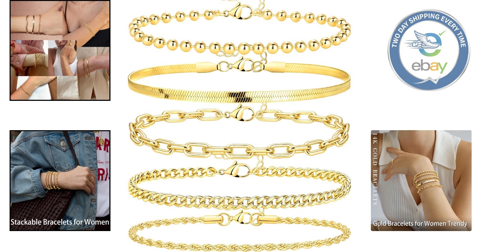 Non-Tarnish Gold Stackable Bracelets – 5 Unique Styles for Every Occasion