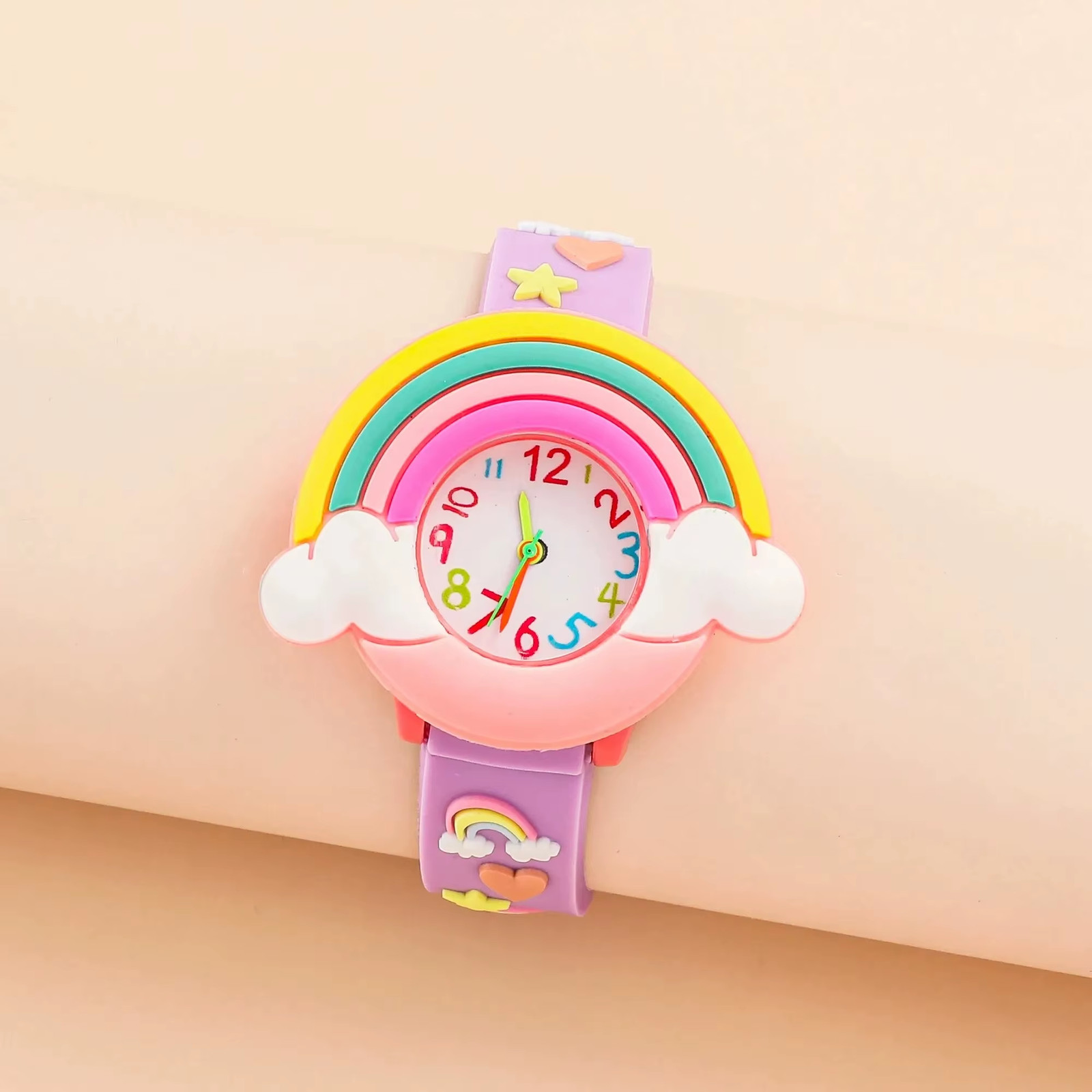 Kids Unicorn Girls Her Watch Cute 3D Adjustable Strap Age 3 To 12 Pink