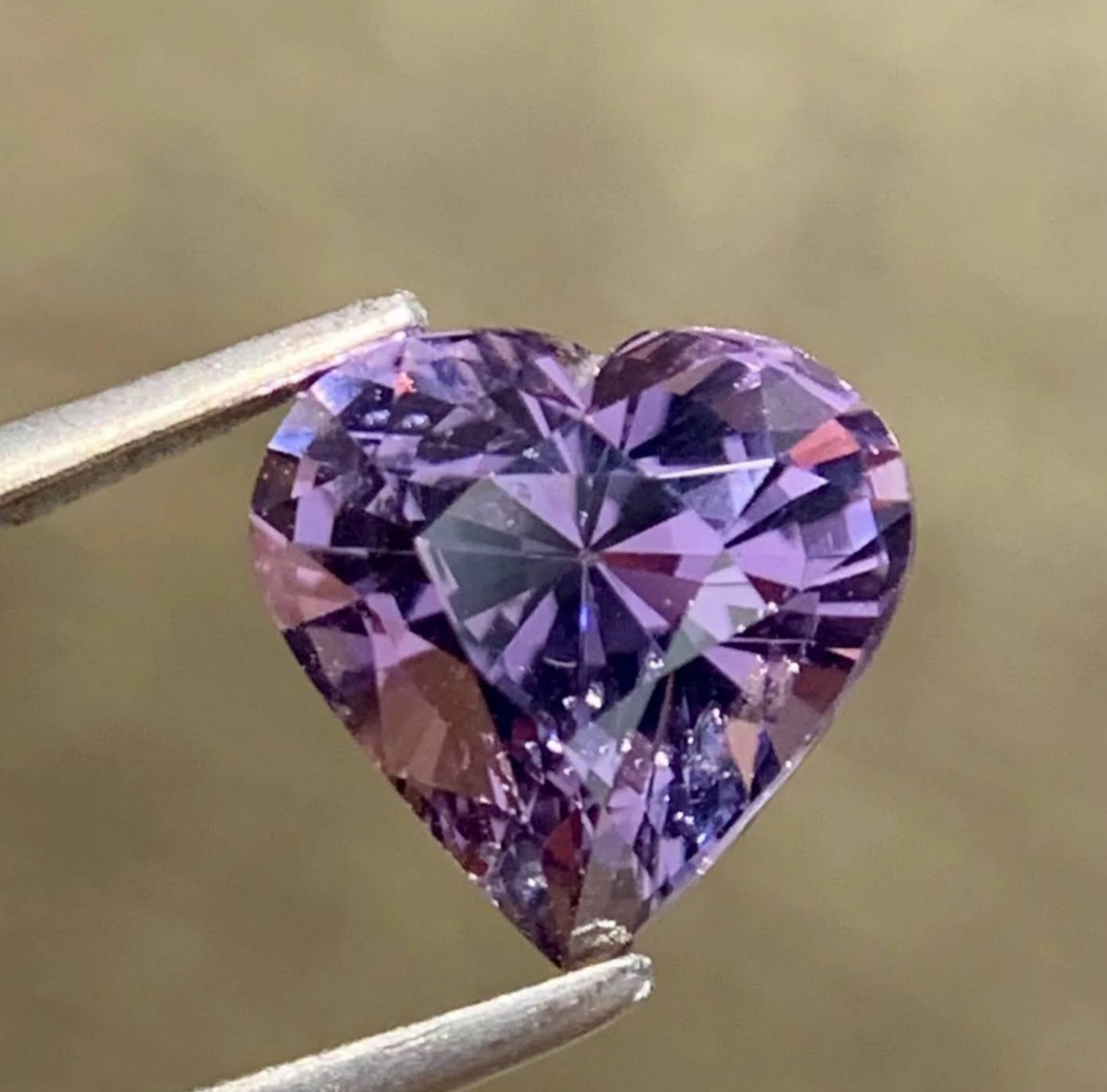 Natural Purple Spinel Heart Shape 2.52 Ct Burma Untreated Loose Gemstone