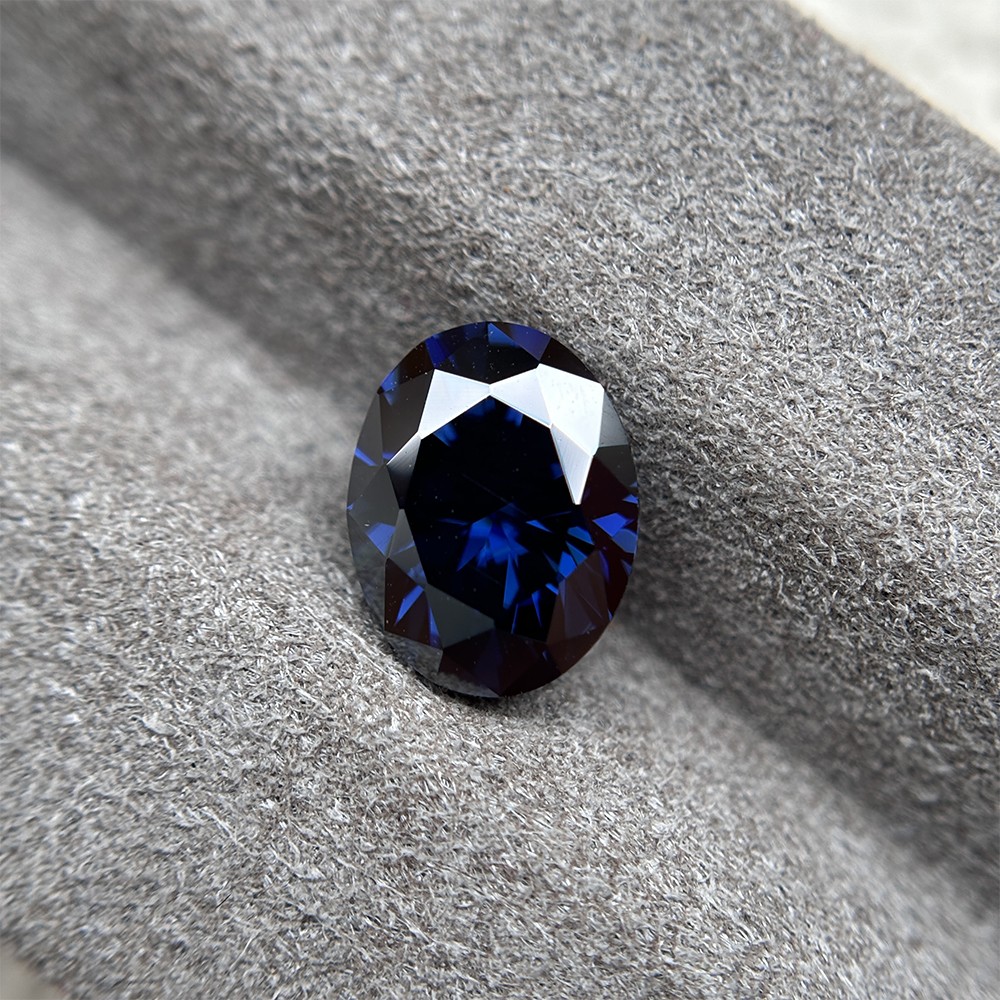 1PCS 2x3mm-12x16mm Oval Shaped GRA Certificate Sapphire Color Loose Moissanite
