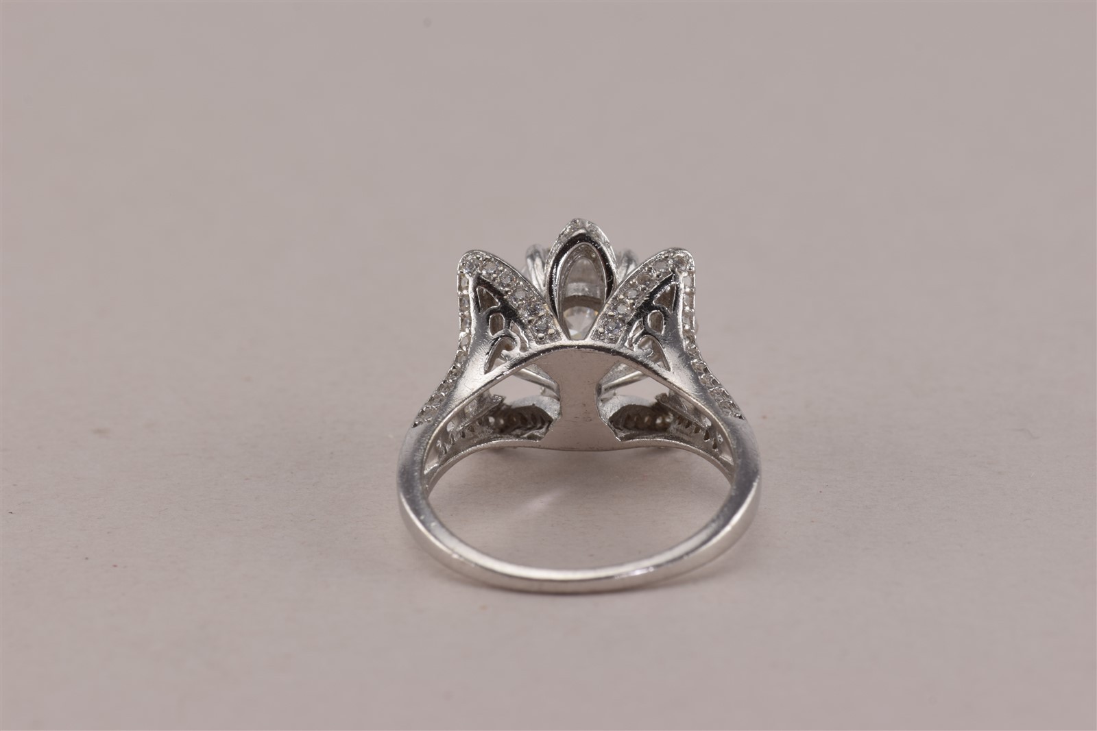Fuzion Creation Sterling Silver Cubic Zirconia Statement Band Ring 925 Sz: 8