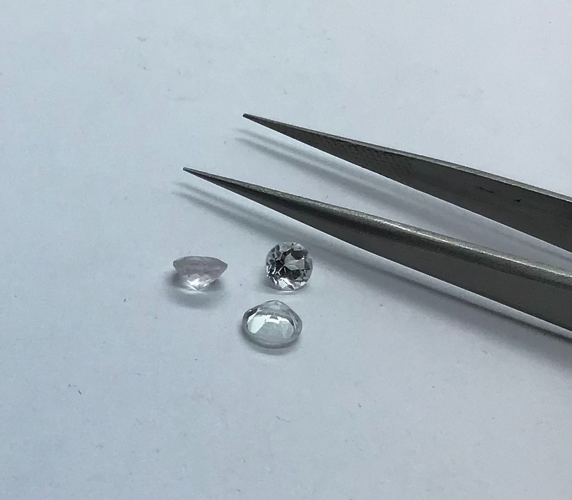 Round Cut Loose Gemstone AAA Natural White Topaz Faceted For Assorted Jewelry