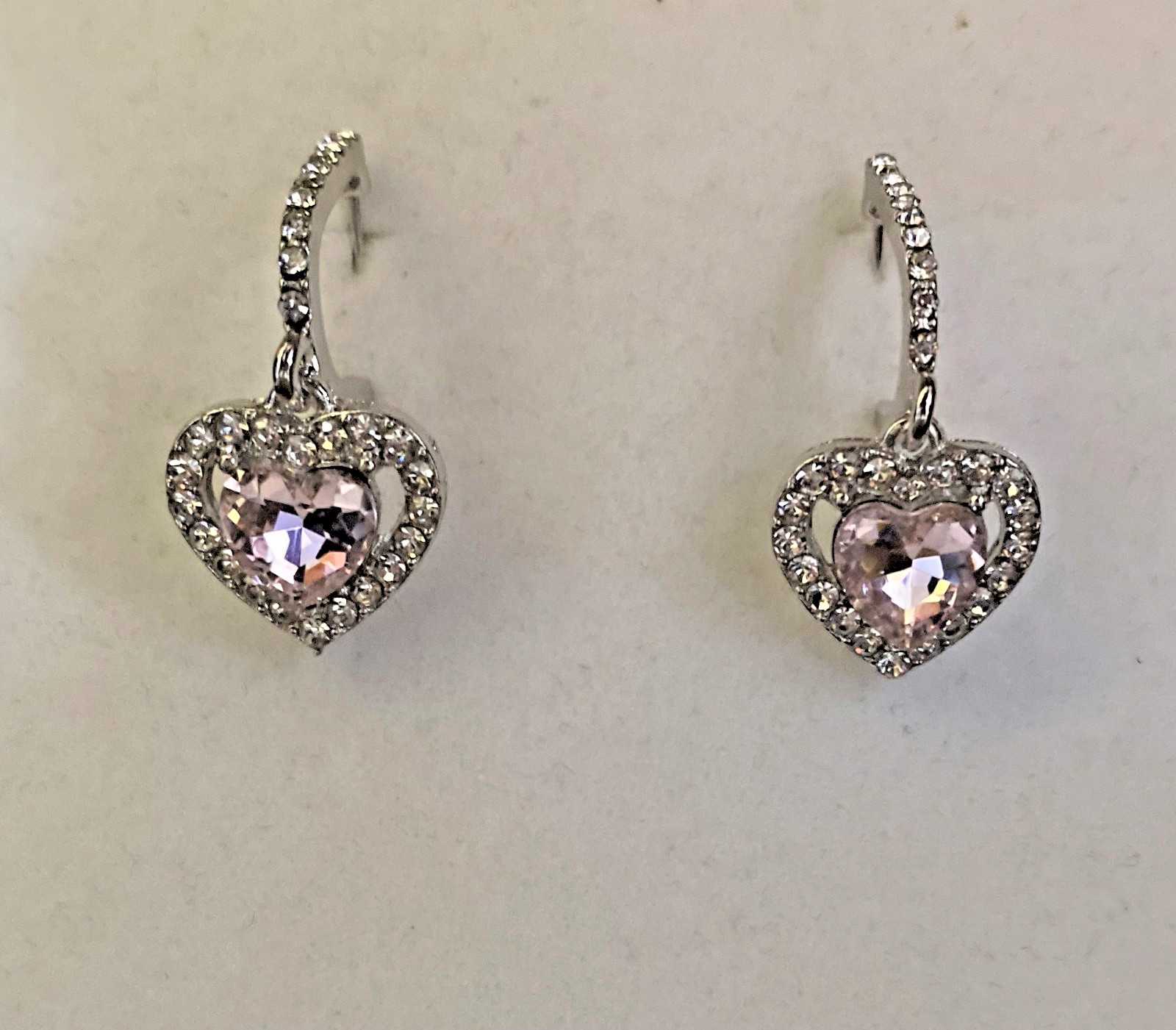 Diamante Heart Earrings