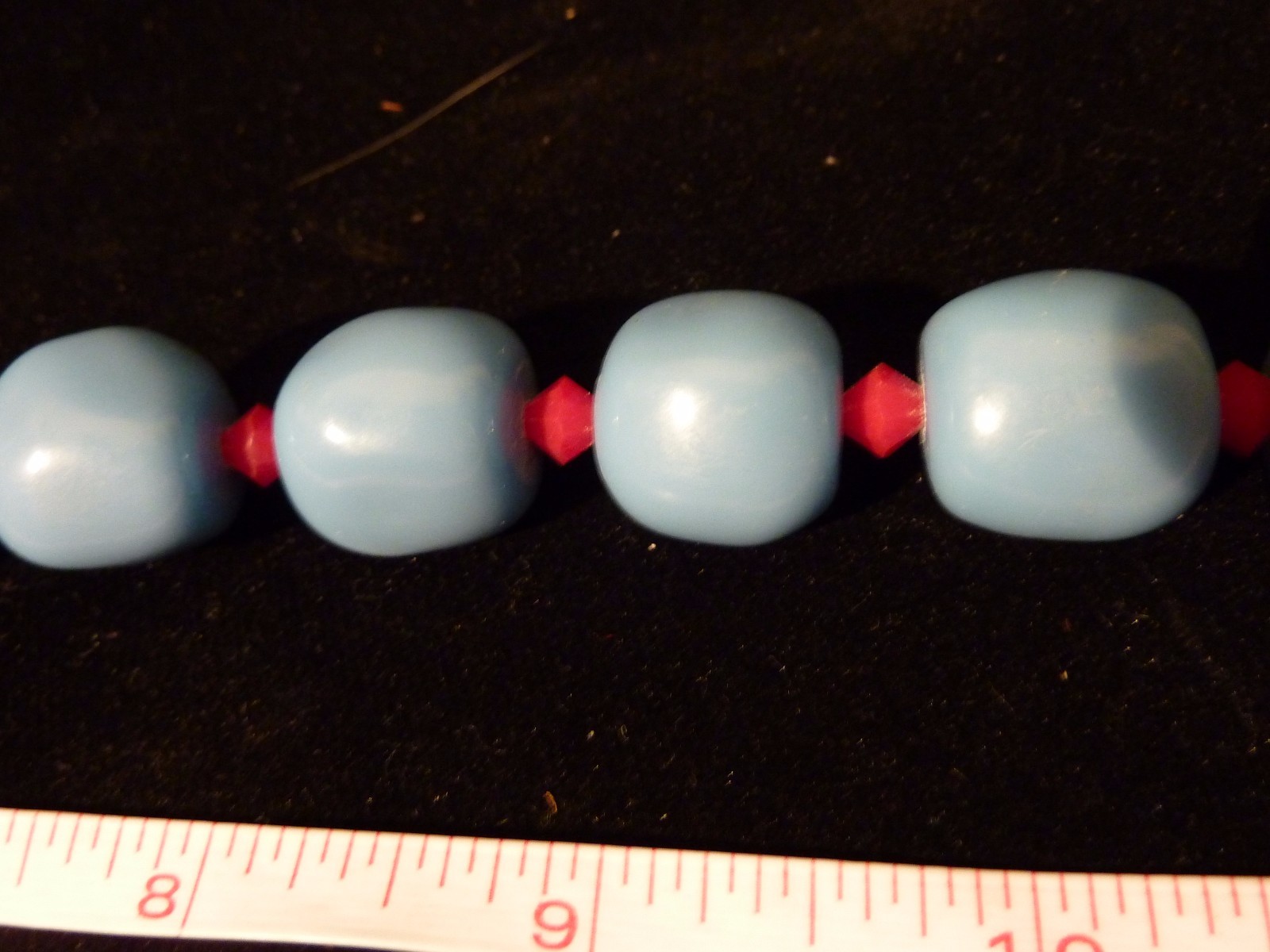 16″ Resin Beads w/ Swarovski Crystal Bead Base Metal Sterling by Linda Sudimack