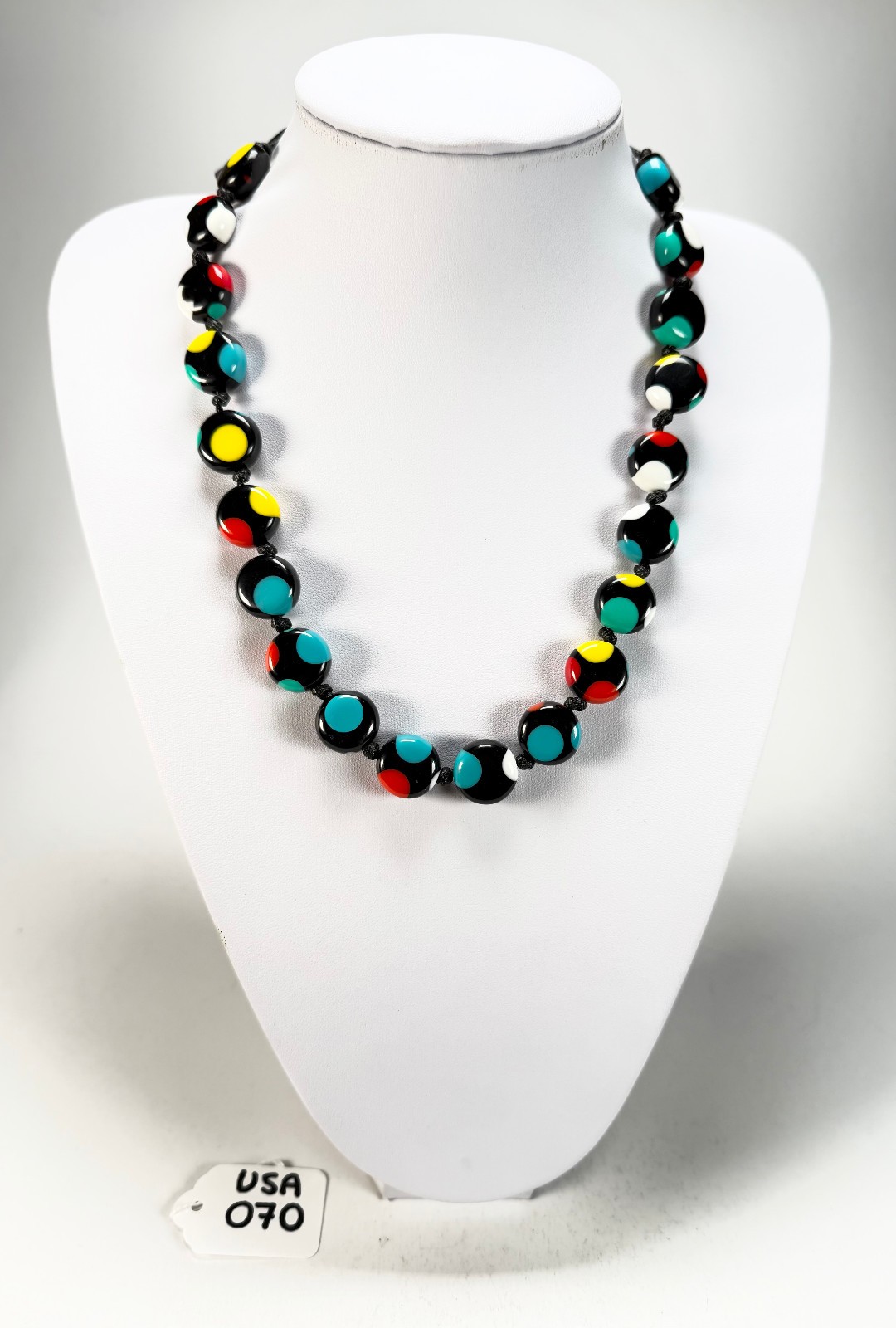 Sobral – Dots “Yoi” Multi coloured Dots Resin Necklace ( 005358 )